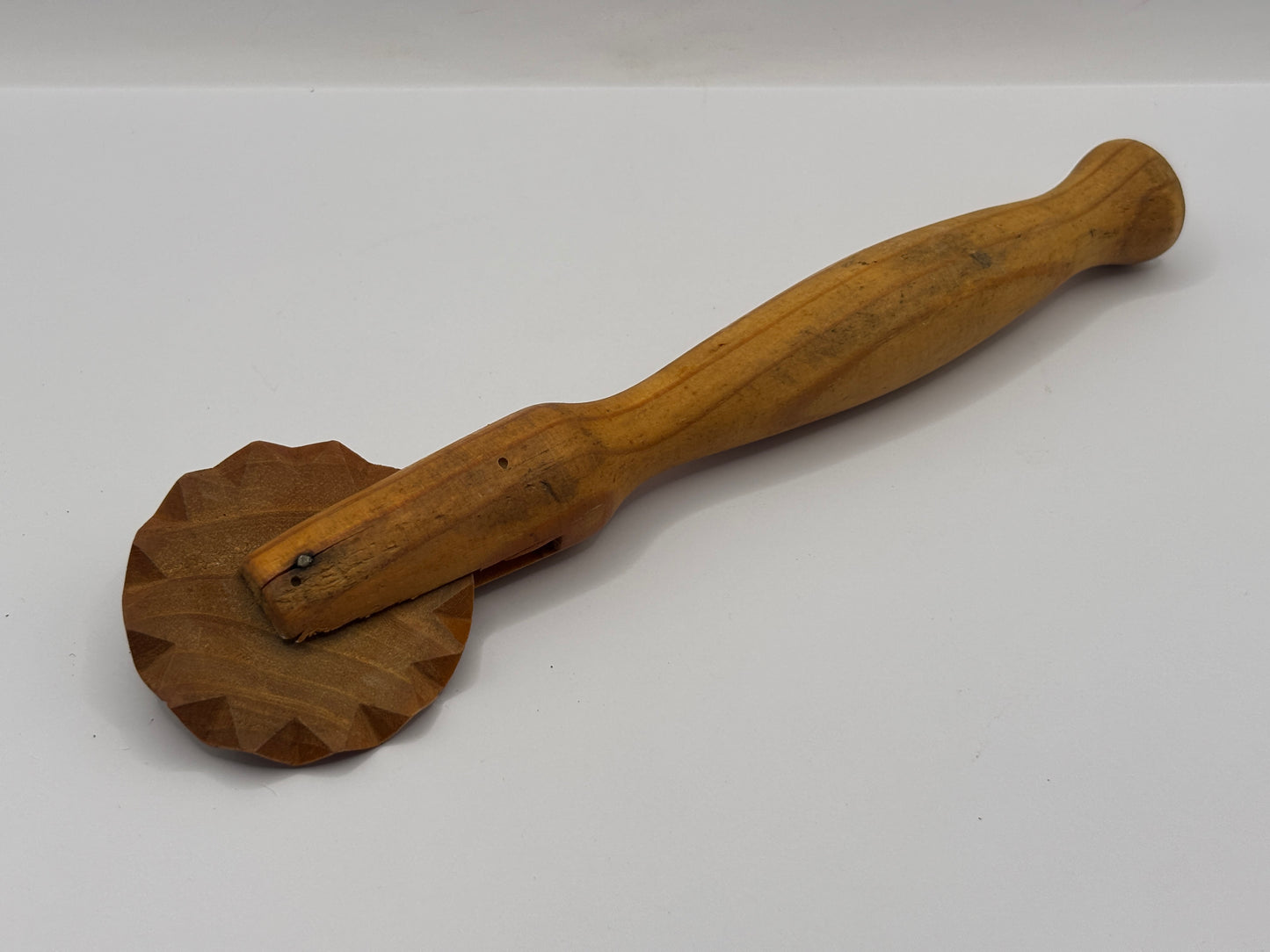 Vintage wooden pastry cutter, household