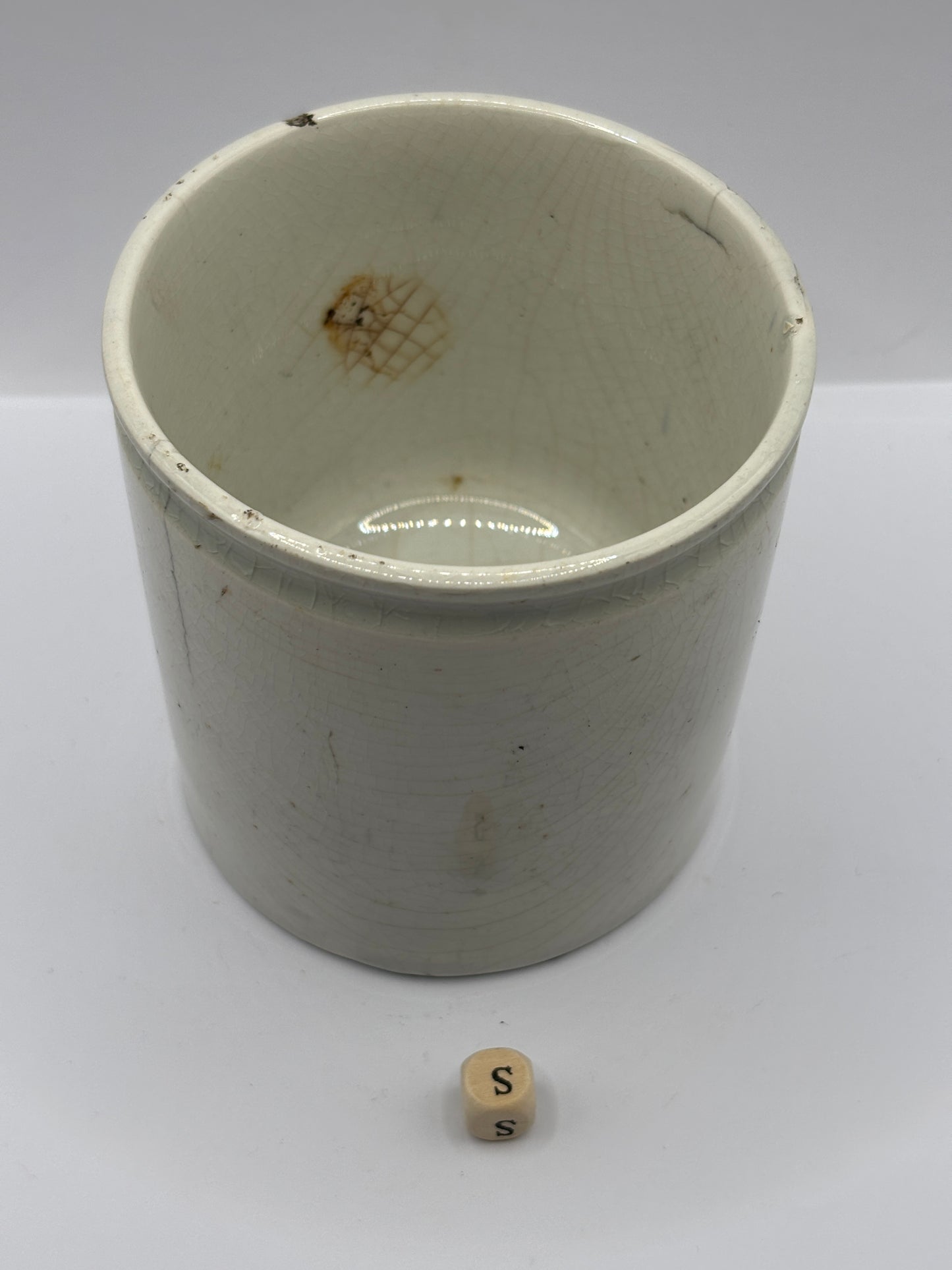 Old plain stoneware marmalade jar (S)