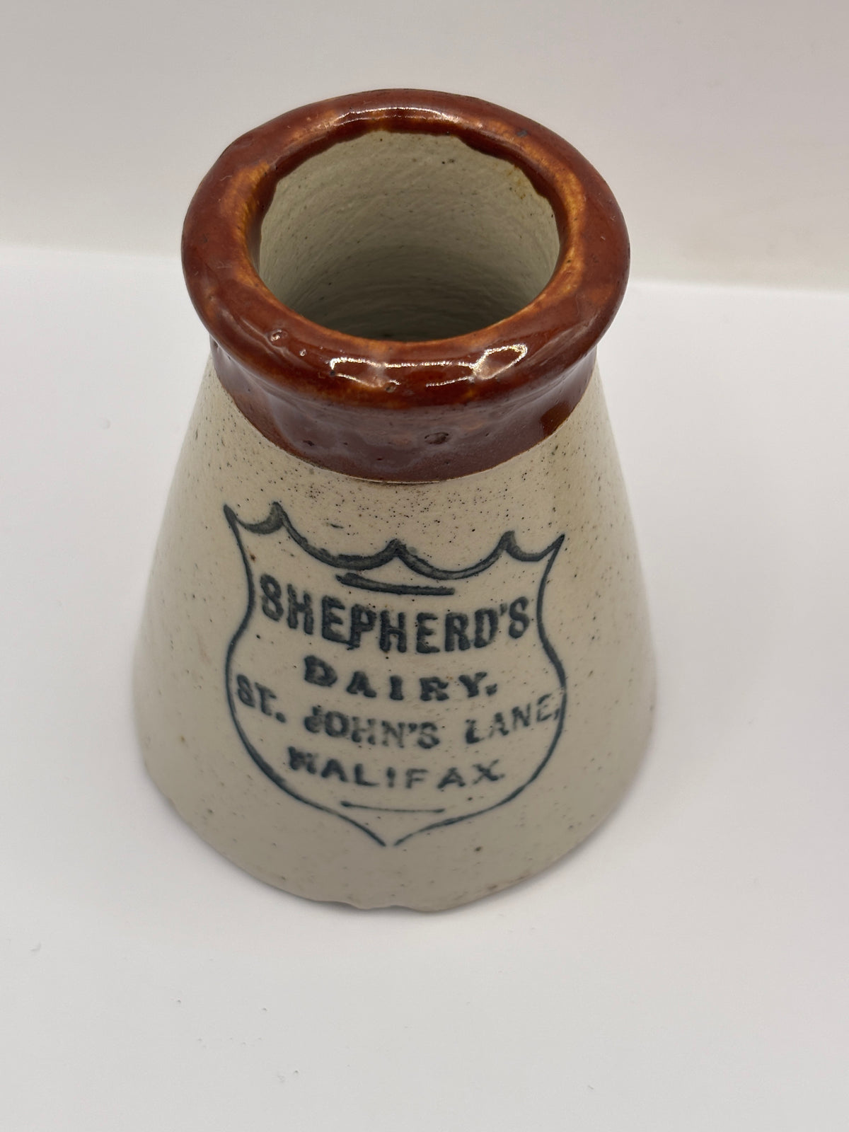 Old advertising cream pot, Shepherds dairy Halifax