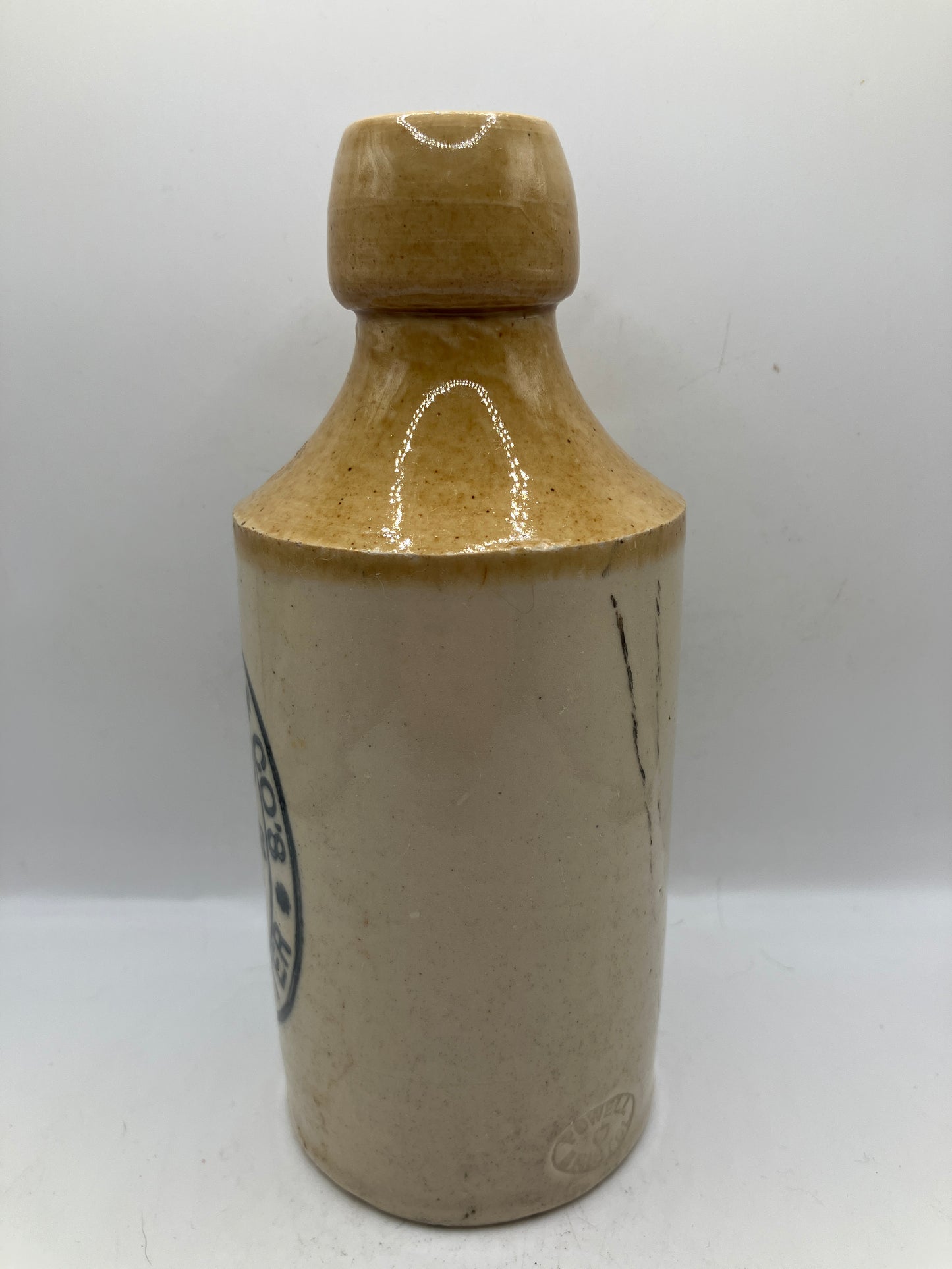 Stoneware ginger beer bottle, Gloucester