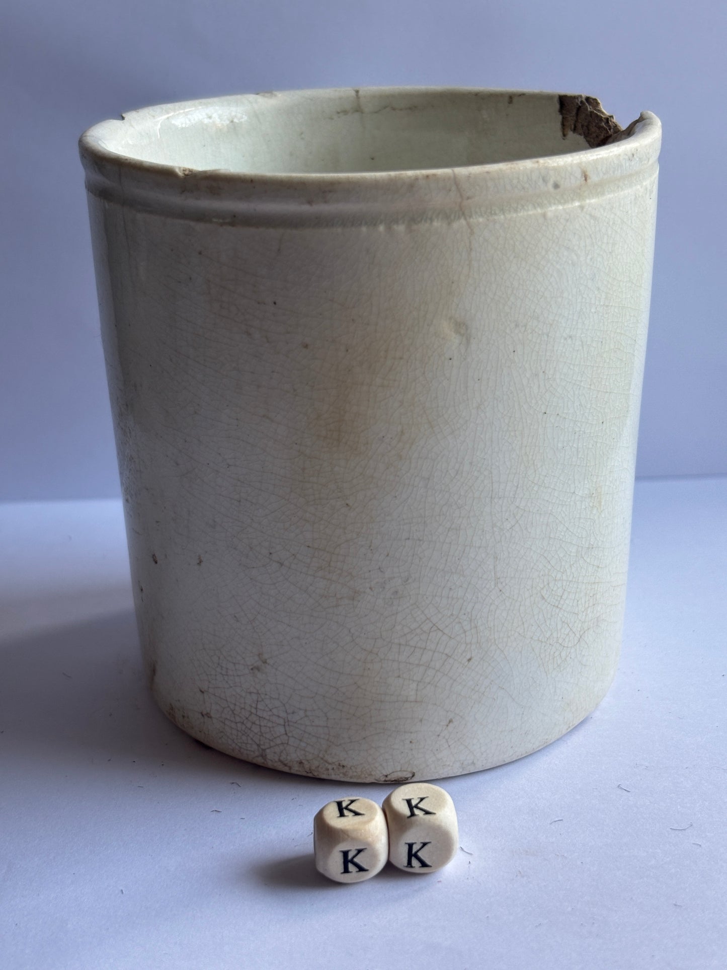 Old 1lb James Keiller dundee marmalade jar (kk) early version, damaged