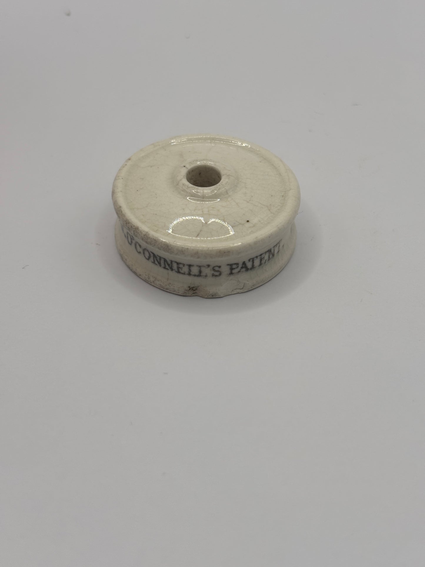 Old early advertising baby feeder lid, S.maw son & thompson feeding lid