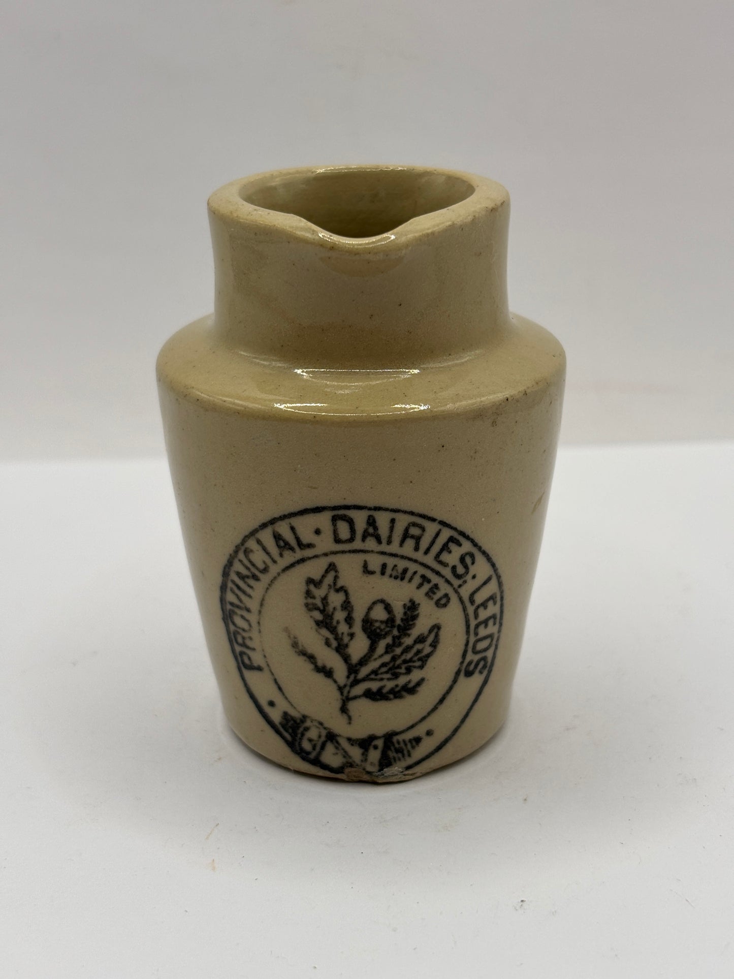 Old Leeds advertising cream pot, Provinicial dairies Leeds