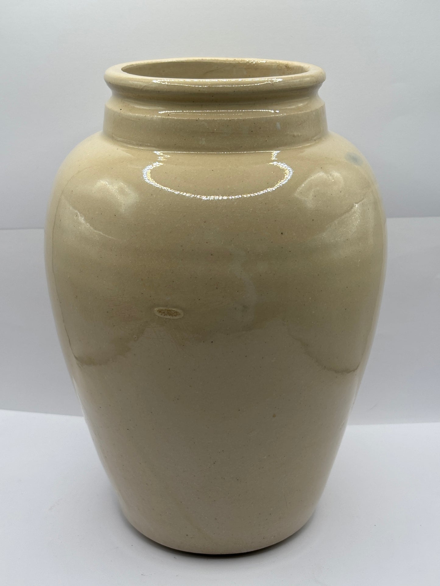 Old large 9 inch stoneware advertising Virol jar