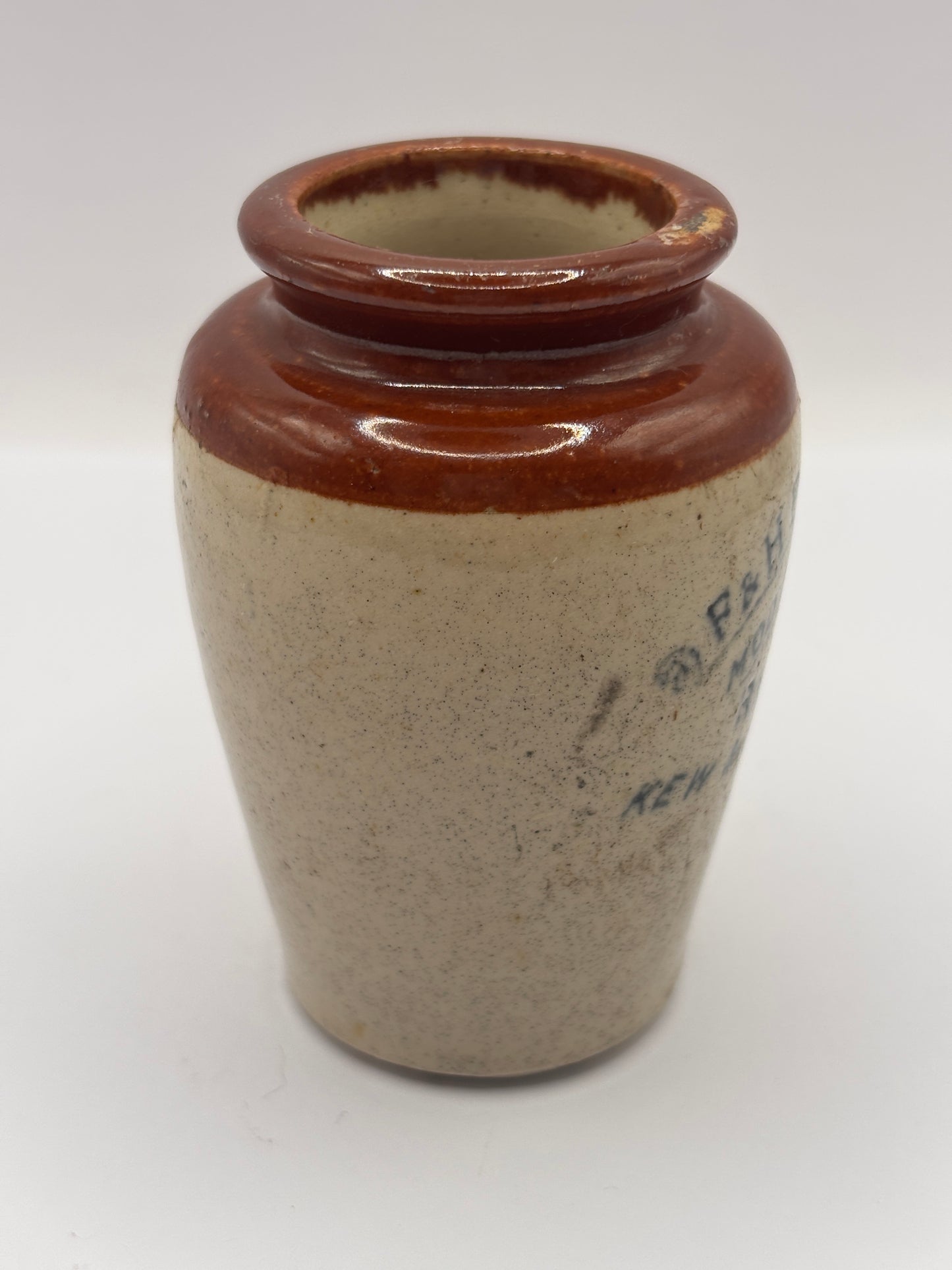 Old advertising cream pot, F&HE Hornby model dairies Richmond