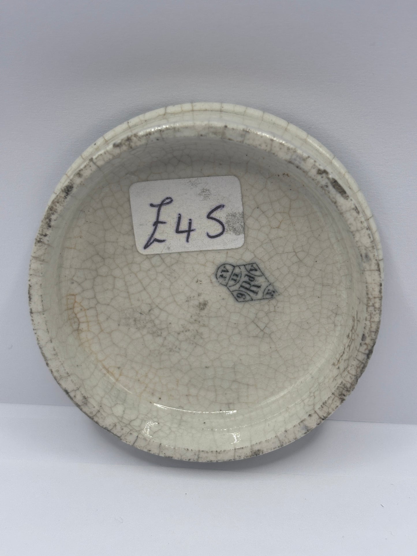 Old otto of rose cold cream advertising lid, pot lid