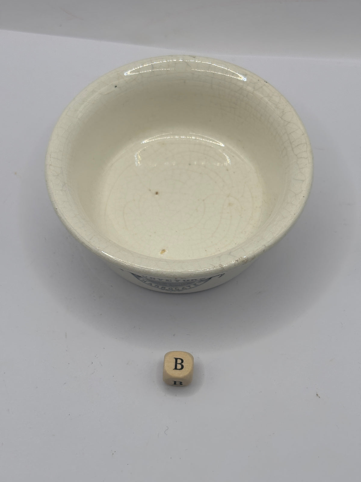 Old advertising meat paste pot, J.Hunter & son Purveyors Harrogate (B)
