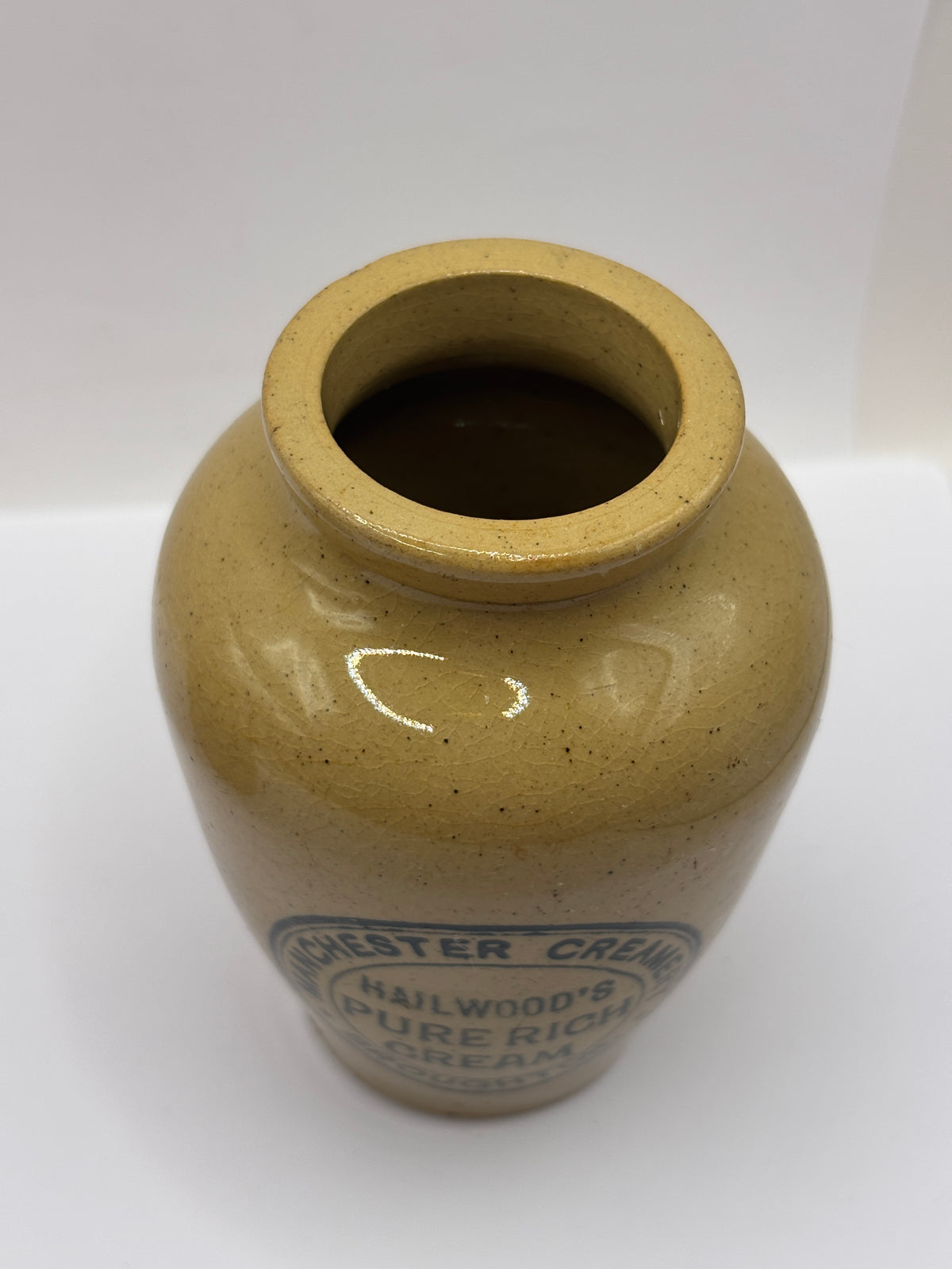 Old advertising cream pot, Hailwoods pure rich cream