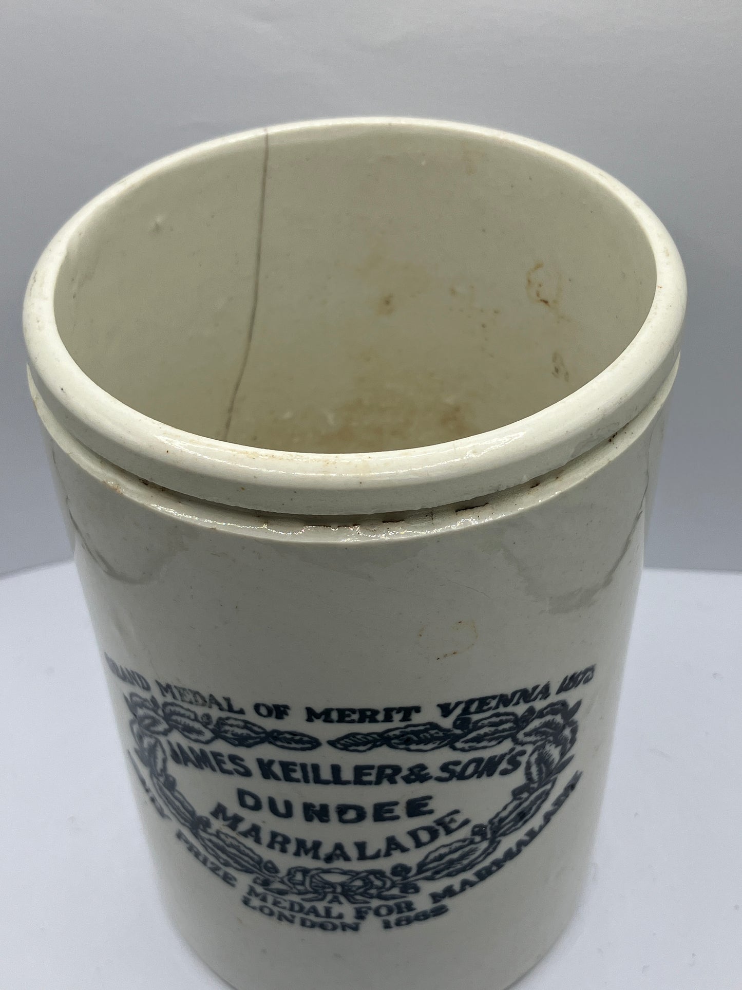 Tall 3lb James Keiller Dundee Marmalade jar