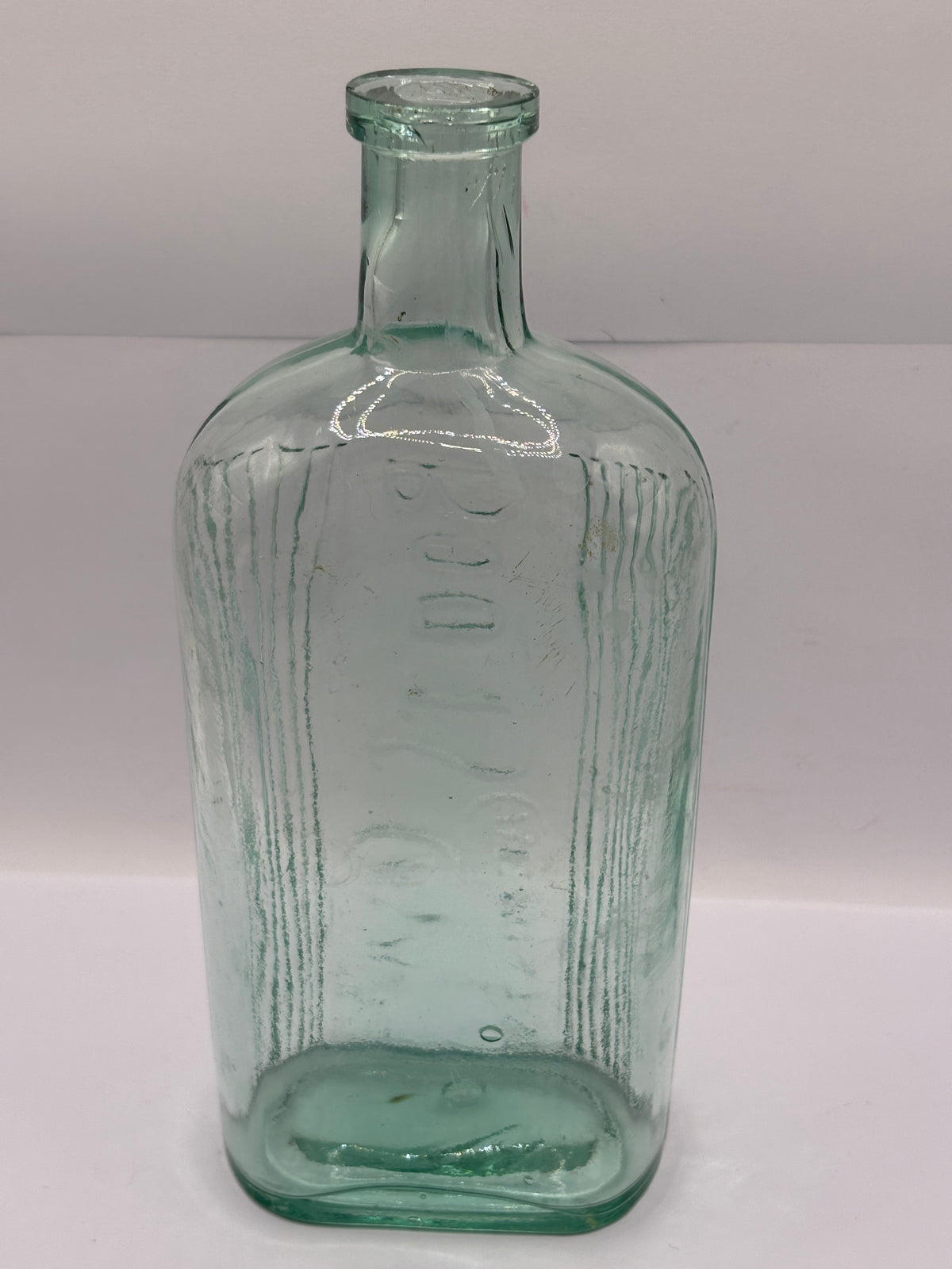 Old large aqua glass Boots Cash Chemists poison bottle 20cms