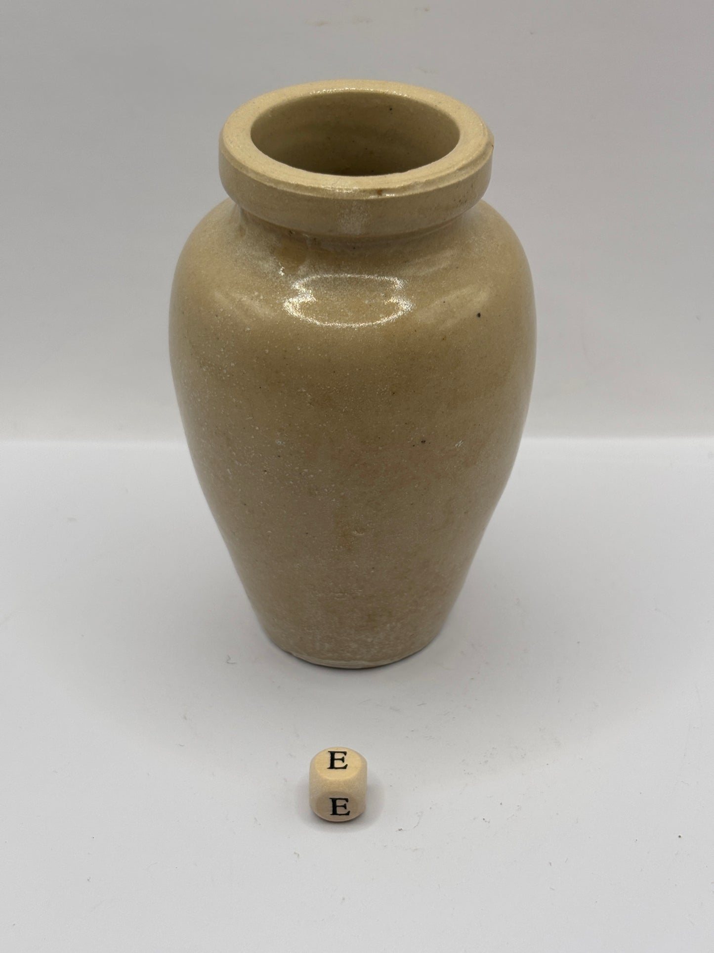 Old stoneware advertising Virol jar (e) 10.5cms