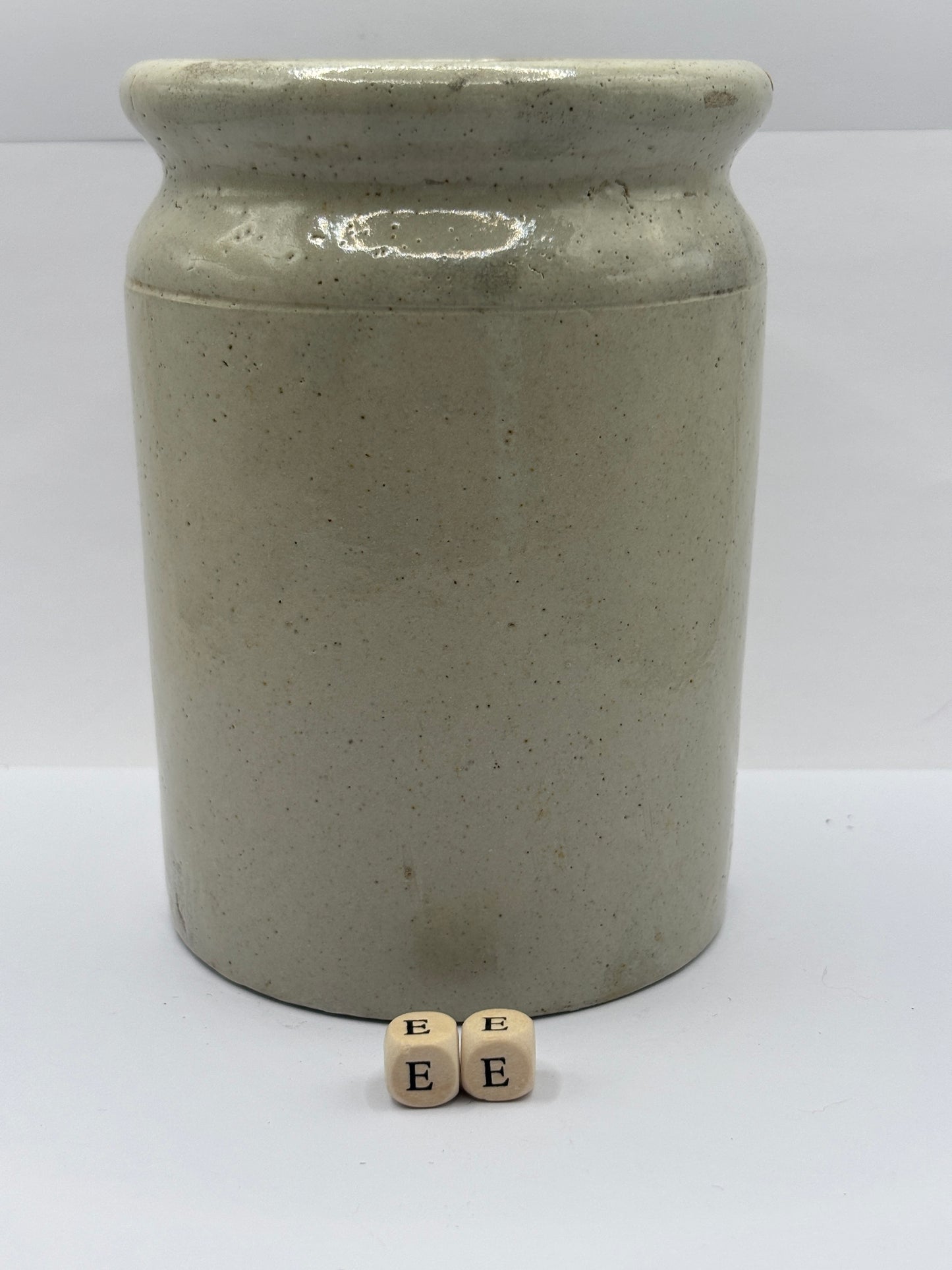 Old 2lb rolled top stoneware jam & marmalade pot (EE)