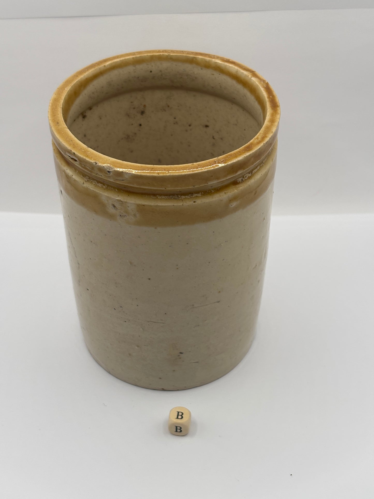 Old 2lb brown top jam & marmalade pot (B)
