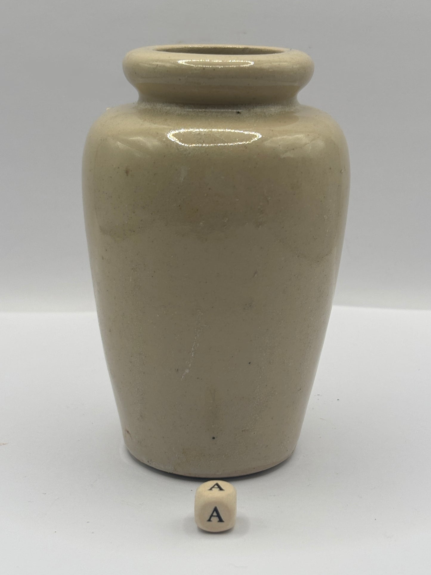 Old plain stoneware cream pot (a)