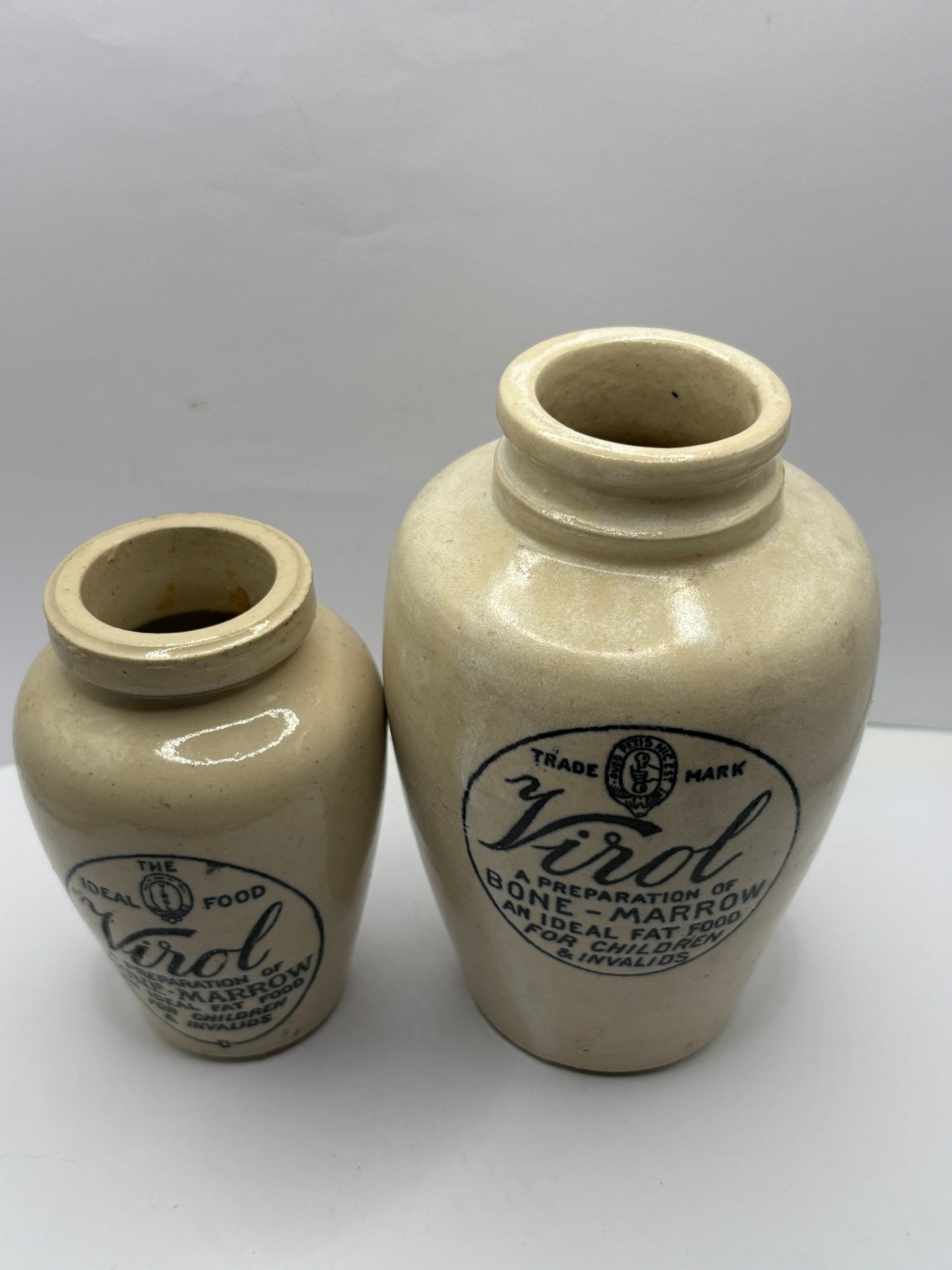 2 old virol jars