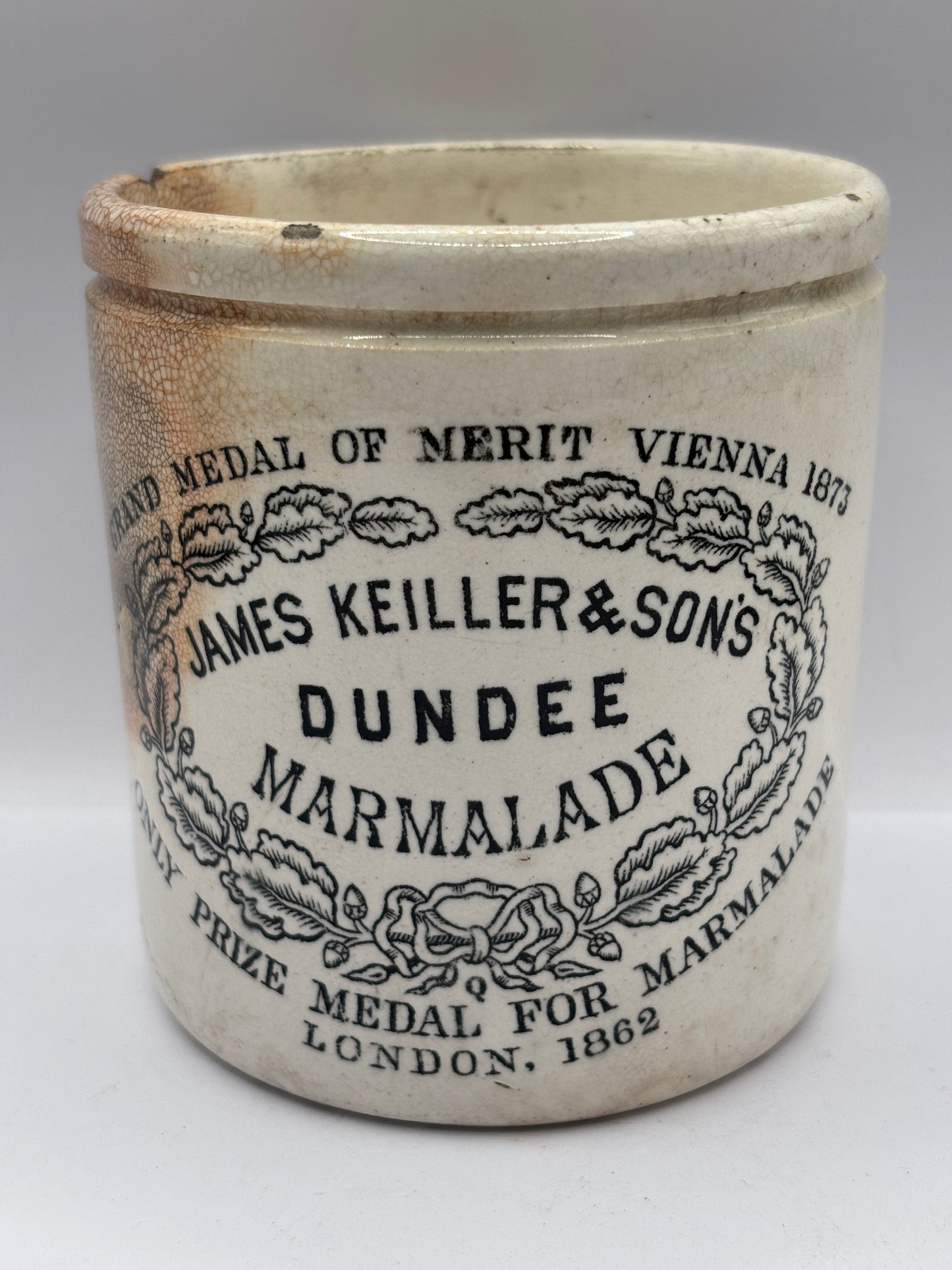 Old 1lb James Keiller dundee marmalade jar