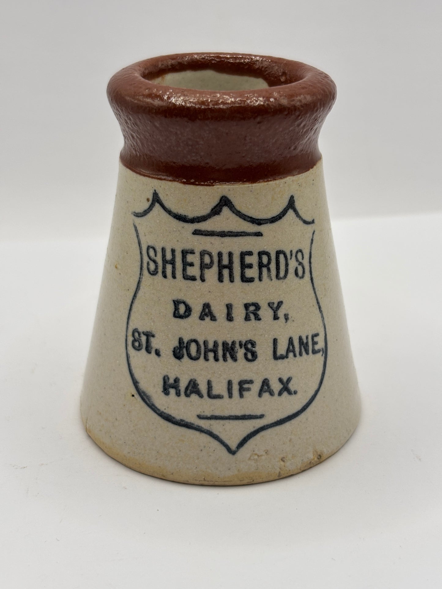 Old advertising cream pot, Shepards dairy