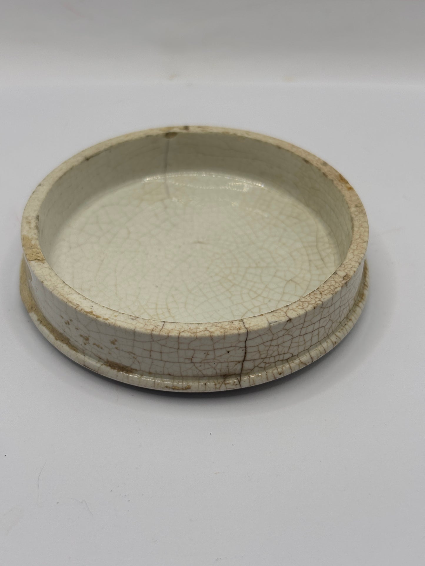Old advertising lid, Woods dandruff pomade. Repaired