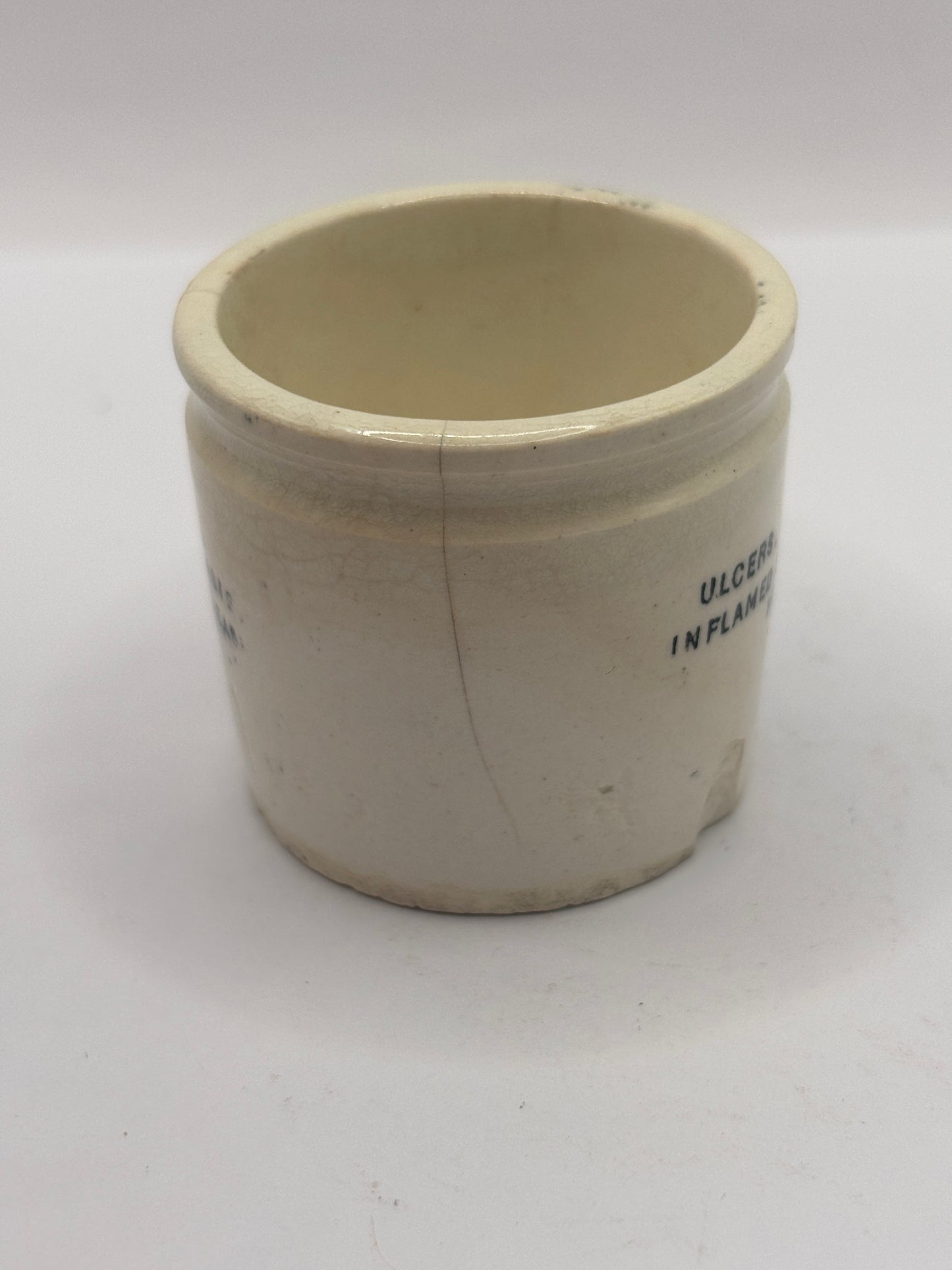 Old advertising ointment pot, Egyptian salve. Reade Brothers