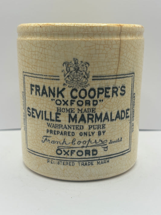 1lb Frank coopers marmalade jar, stained & crazed