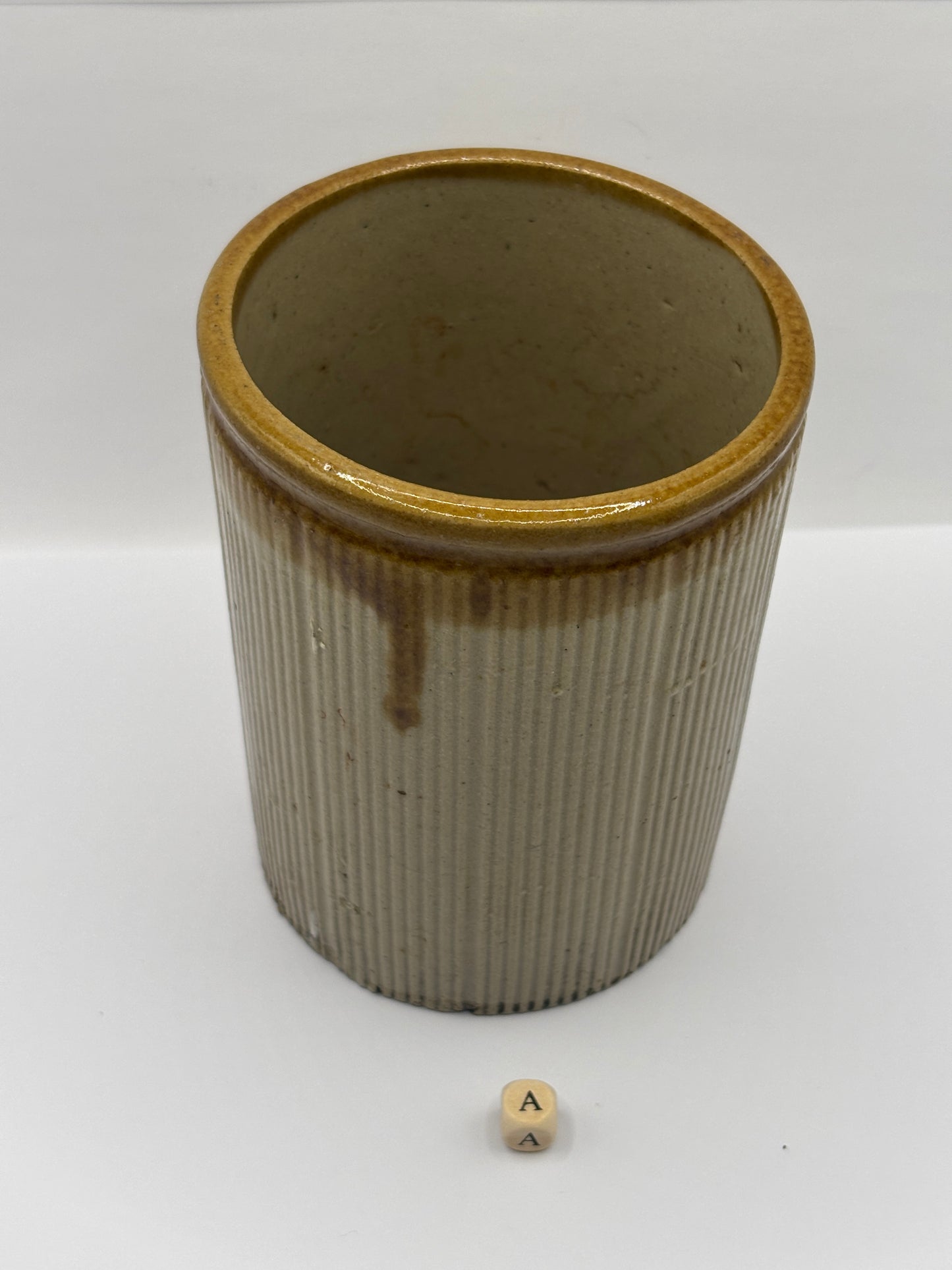 Old 2lb brown top jam & marmalade pot (a)
