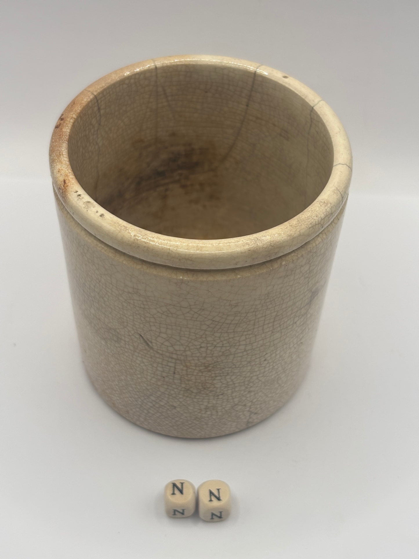 Old stoneware marmalade jar, 1lb (NN)