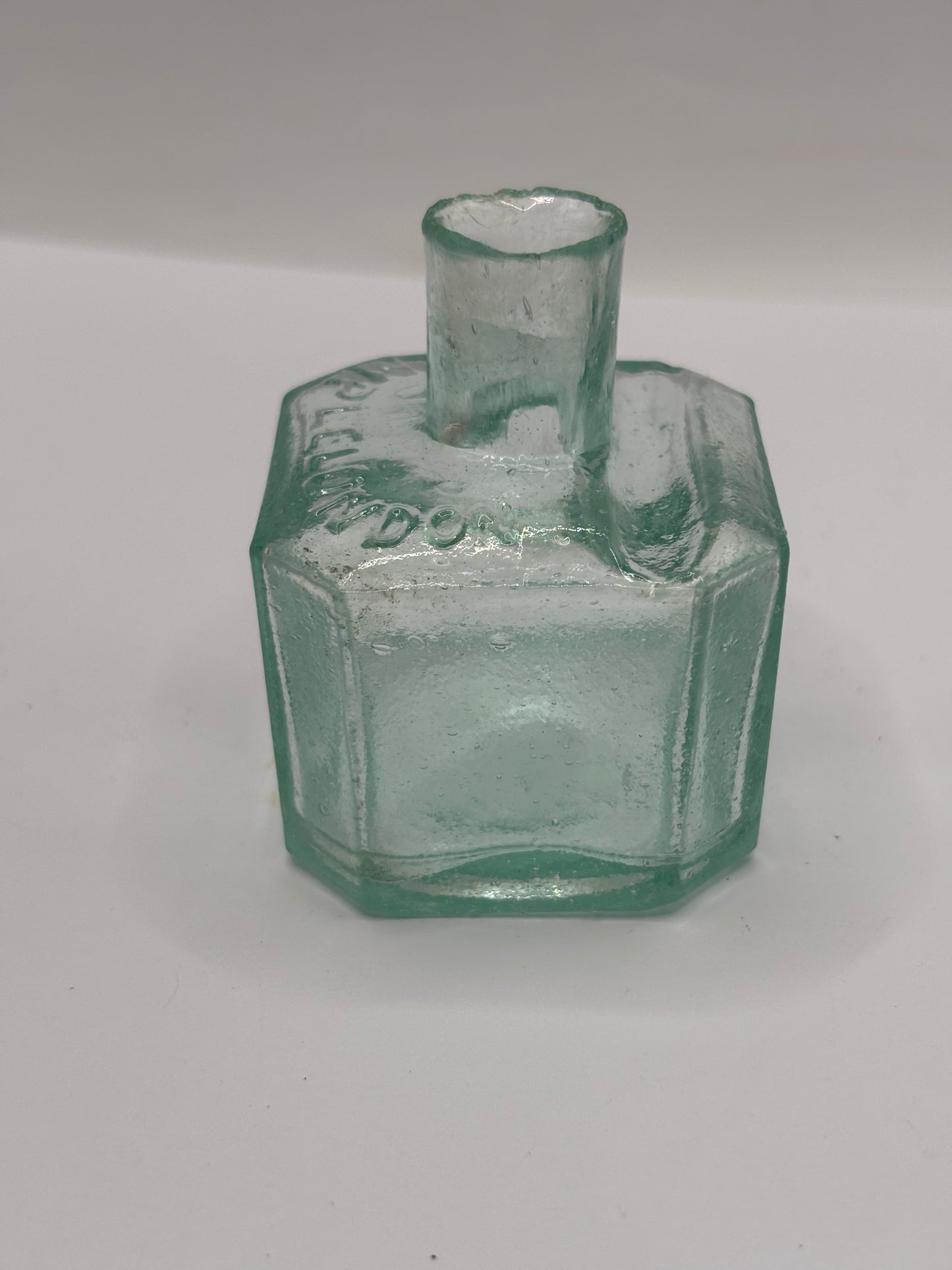 Old advertising ink, inkwell, ink bottle. Temple London
