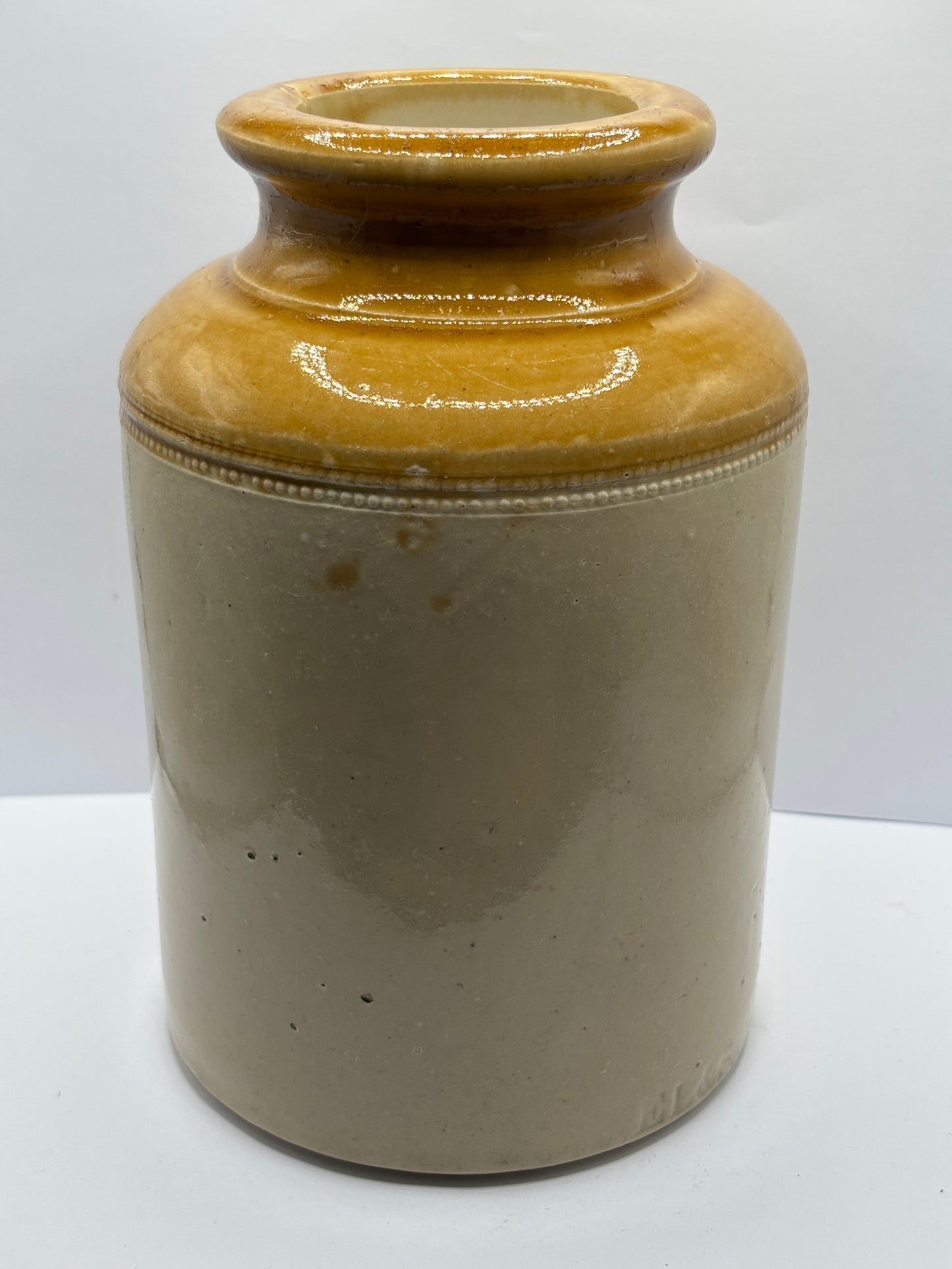 Old stoneware storage jar, pantry pot