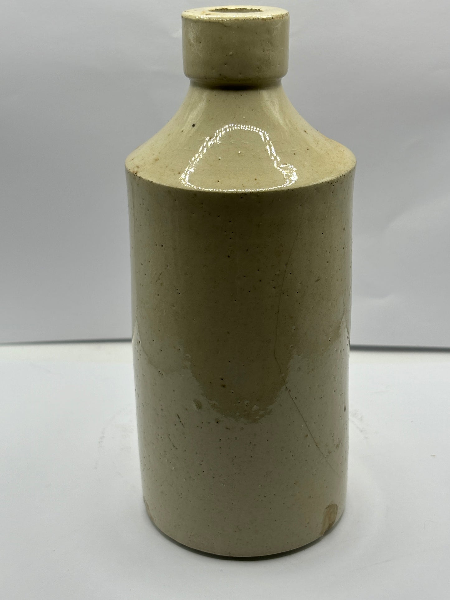 Tall Stoneware fish and ring bottle