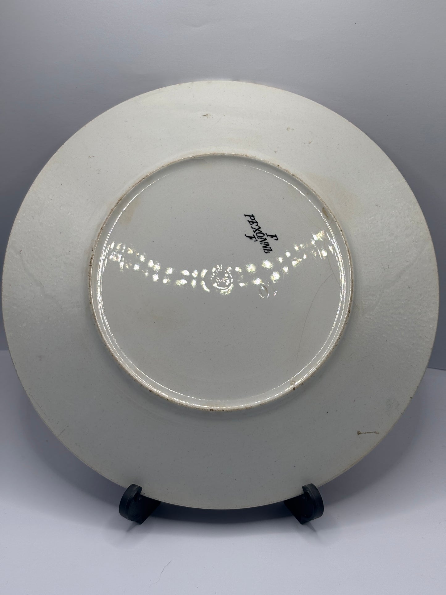 Antique french porcelain plate, mid 19th century