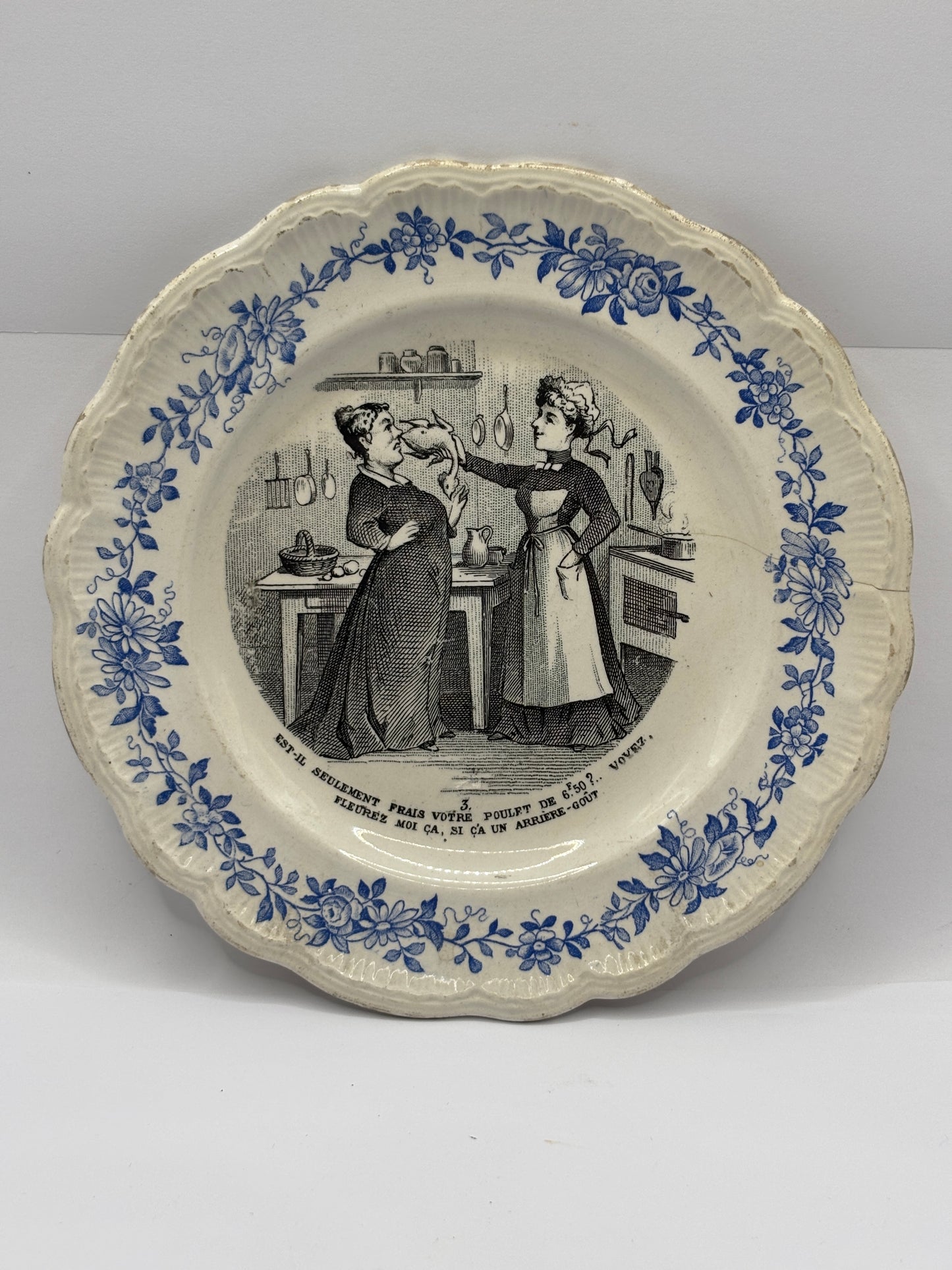 Old french plate