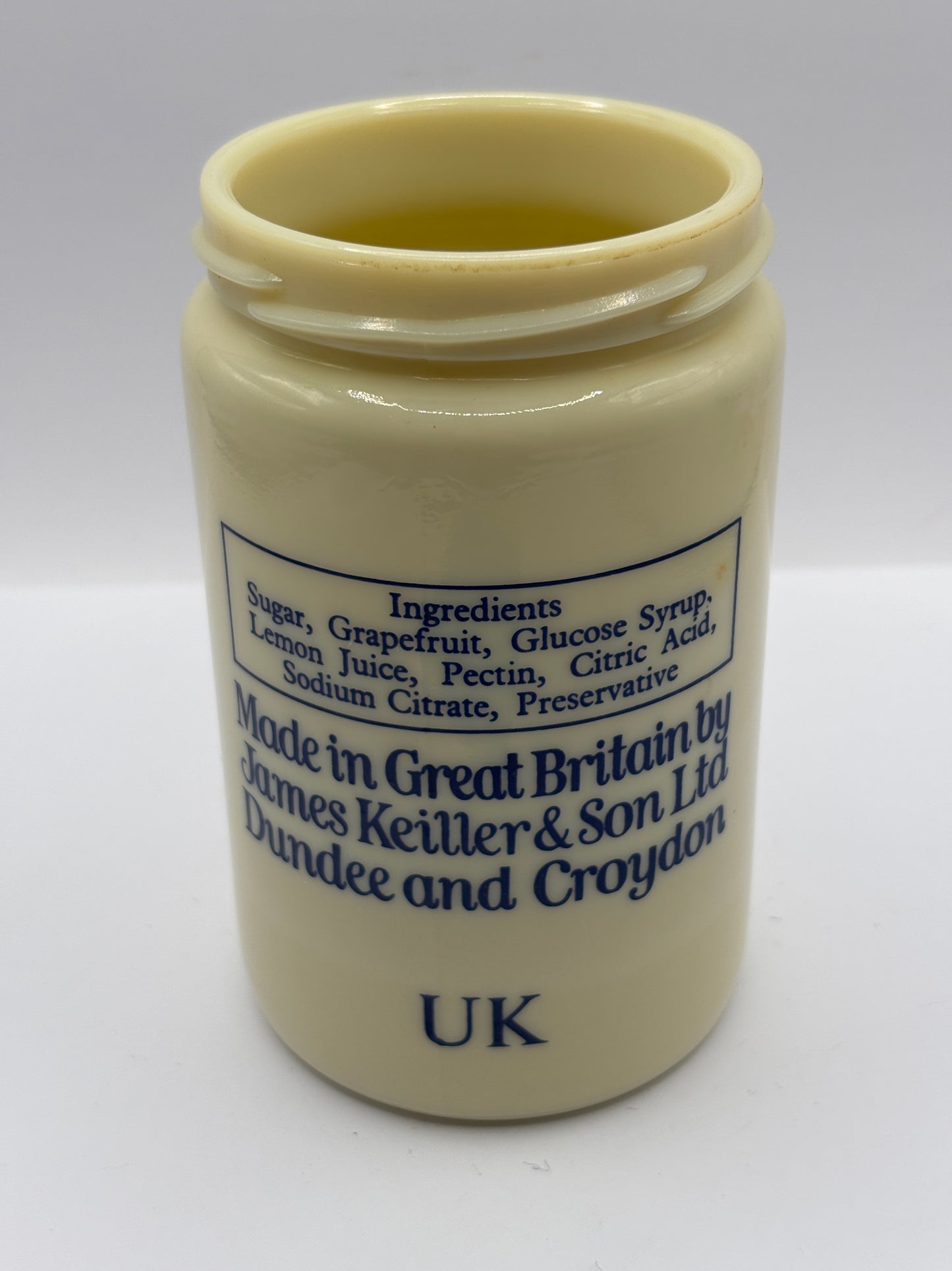 Vintage James Keiller grapefruit marmalade jar