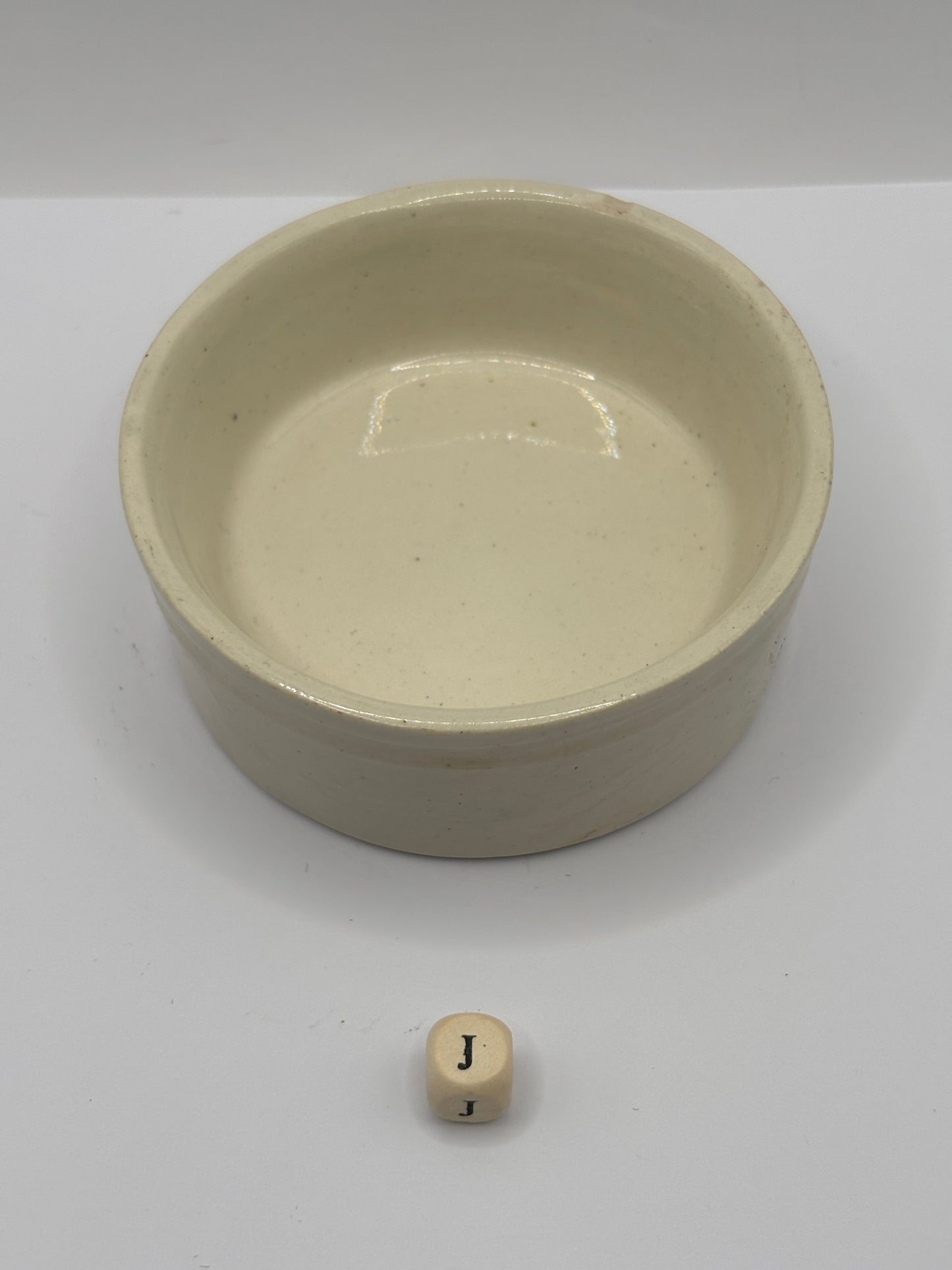 Old plain stoneware meat paste pot, potted meat (J)