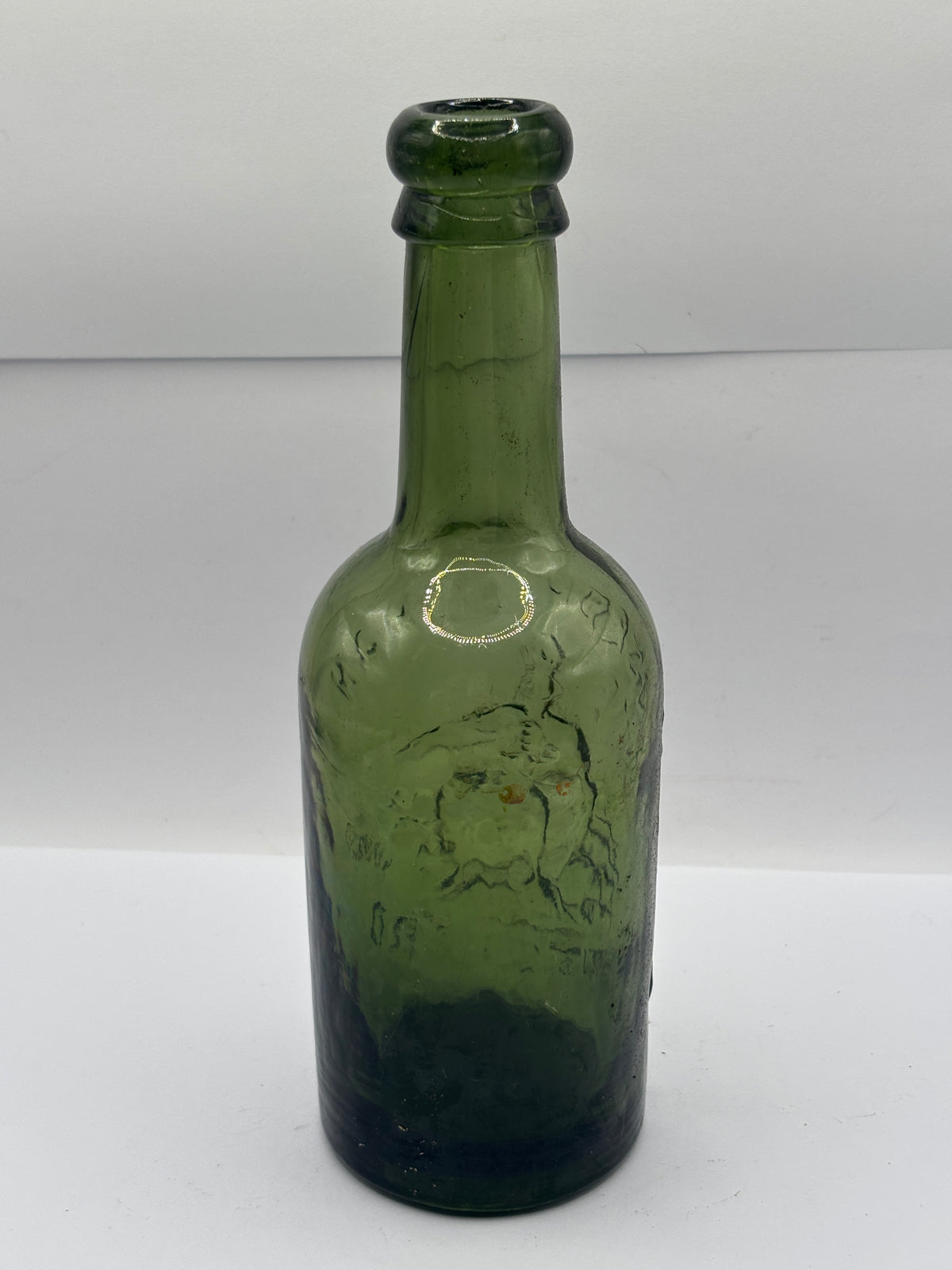 Old advertising beer bottle, King Canute, Joseph Gidman, Manchester