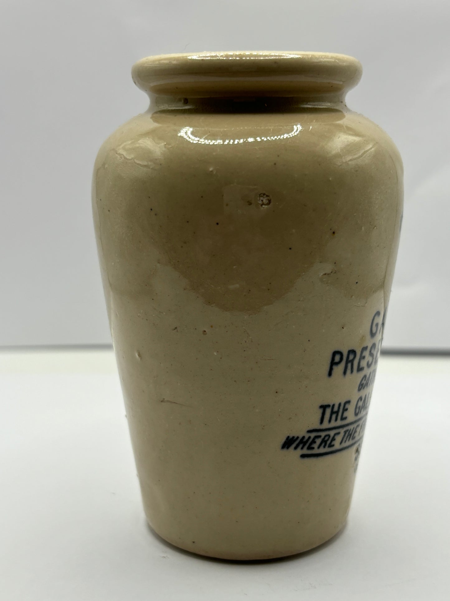 The Galloway creamery, white stoneware cream pot