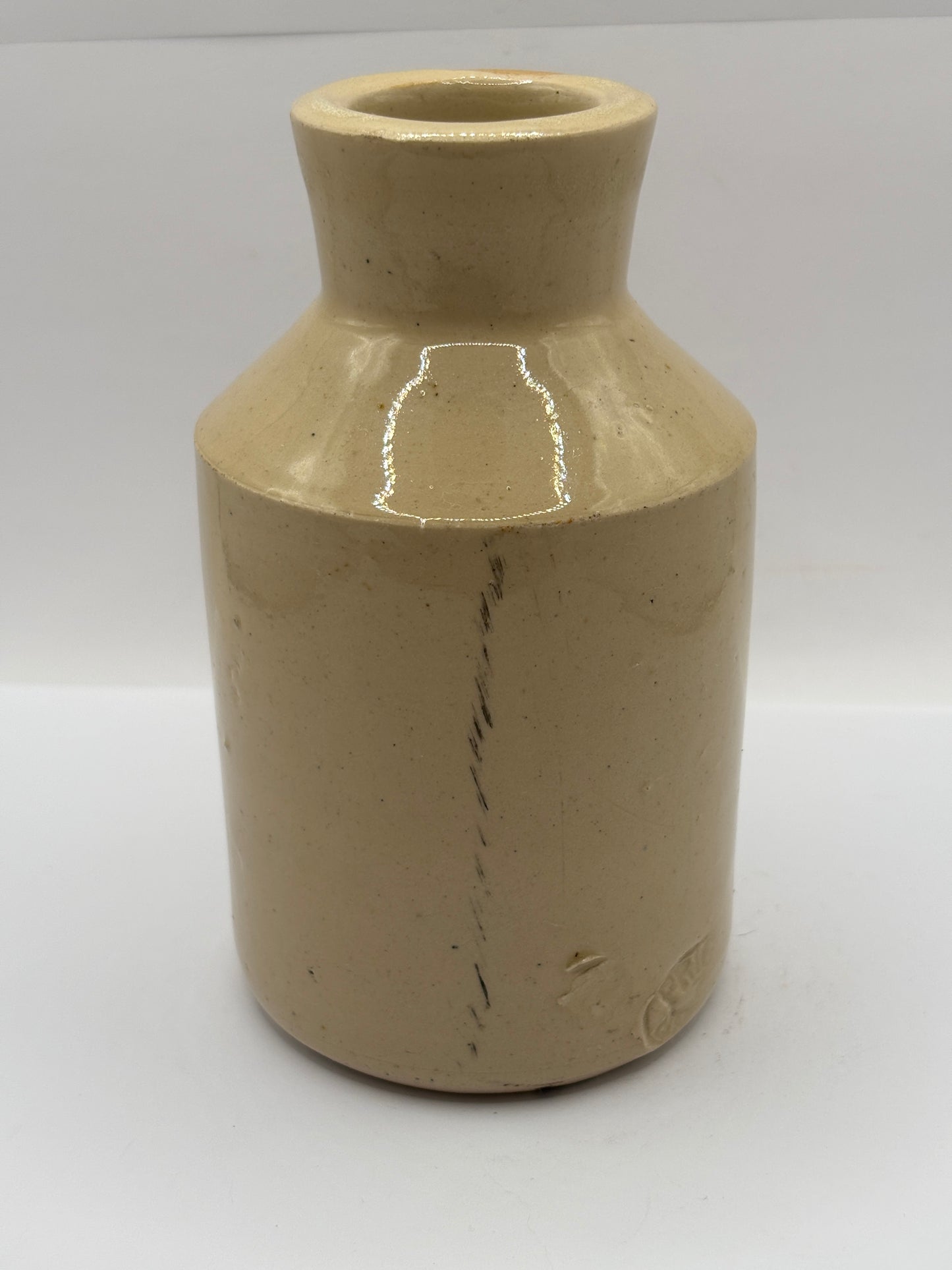 Old plain stoneware jar