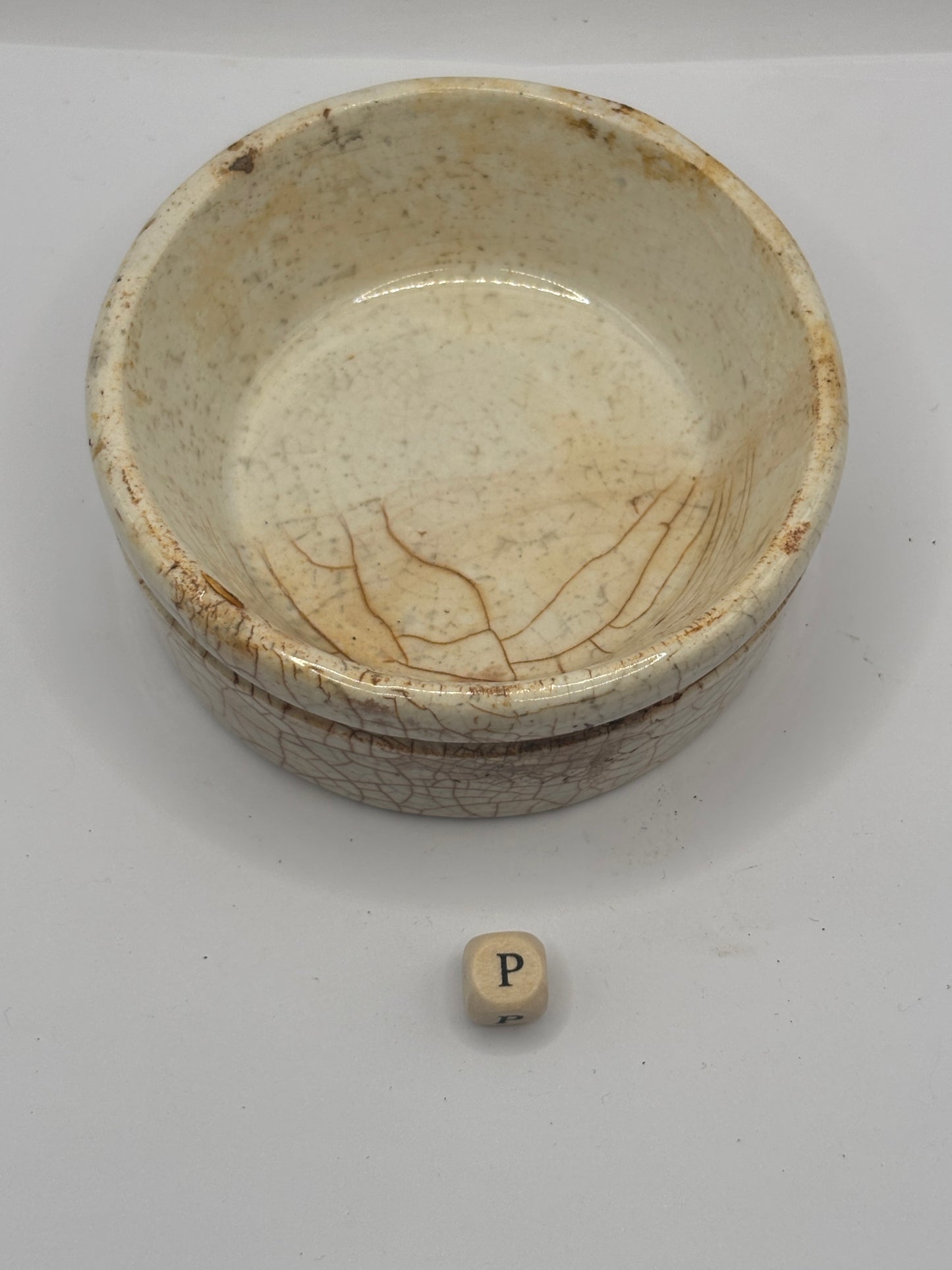 Old plain stoneware meat paste pot, potted meat (P)