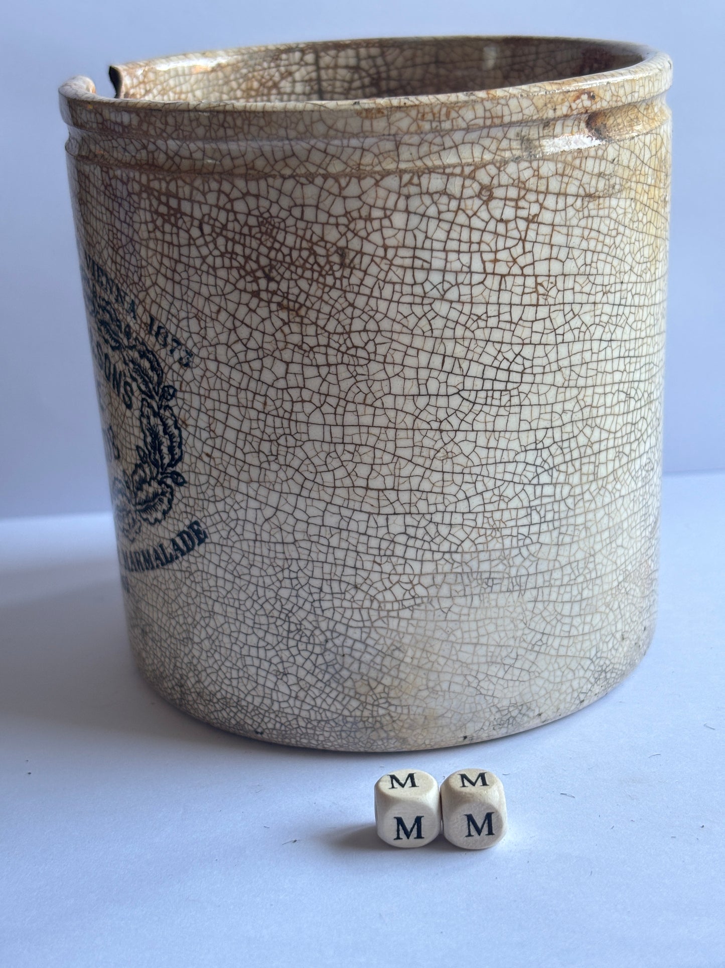 Old 2lb James Keiller dundee marmalade jar (MM) damaged