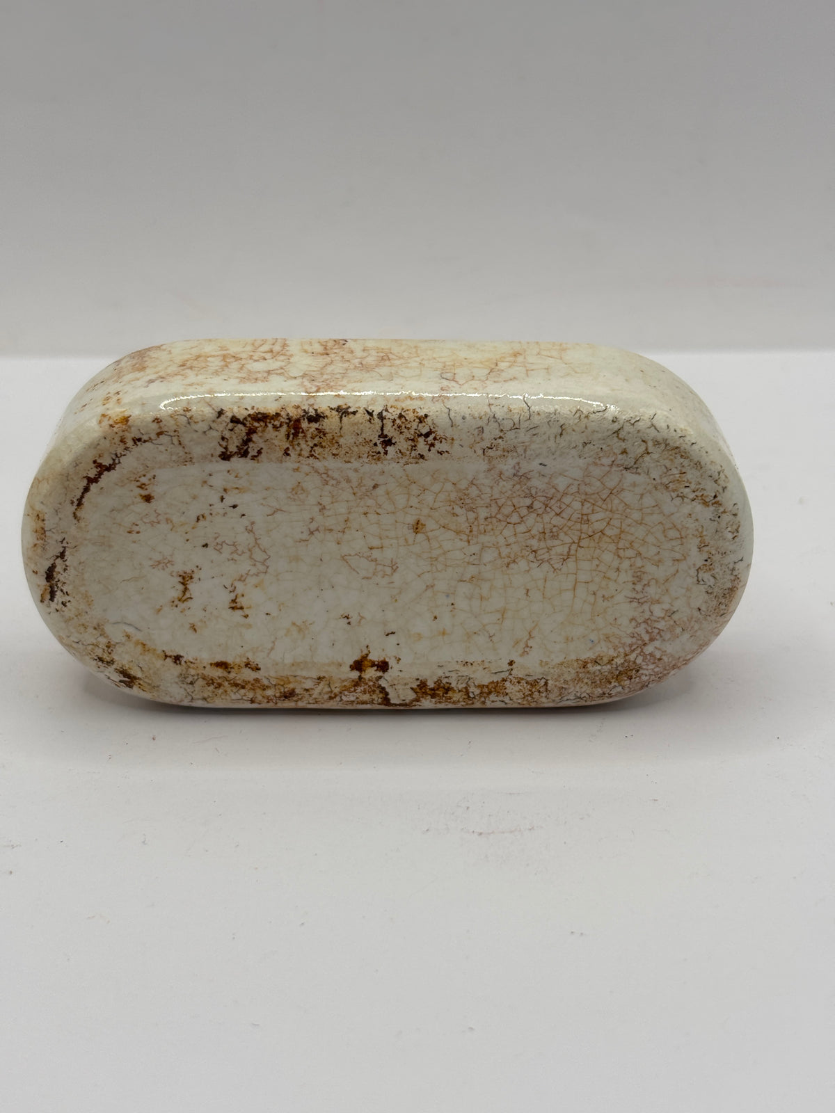 Old unusual stoneware pot lid base