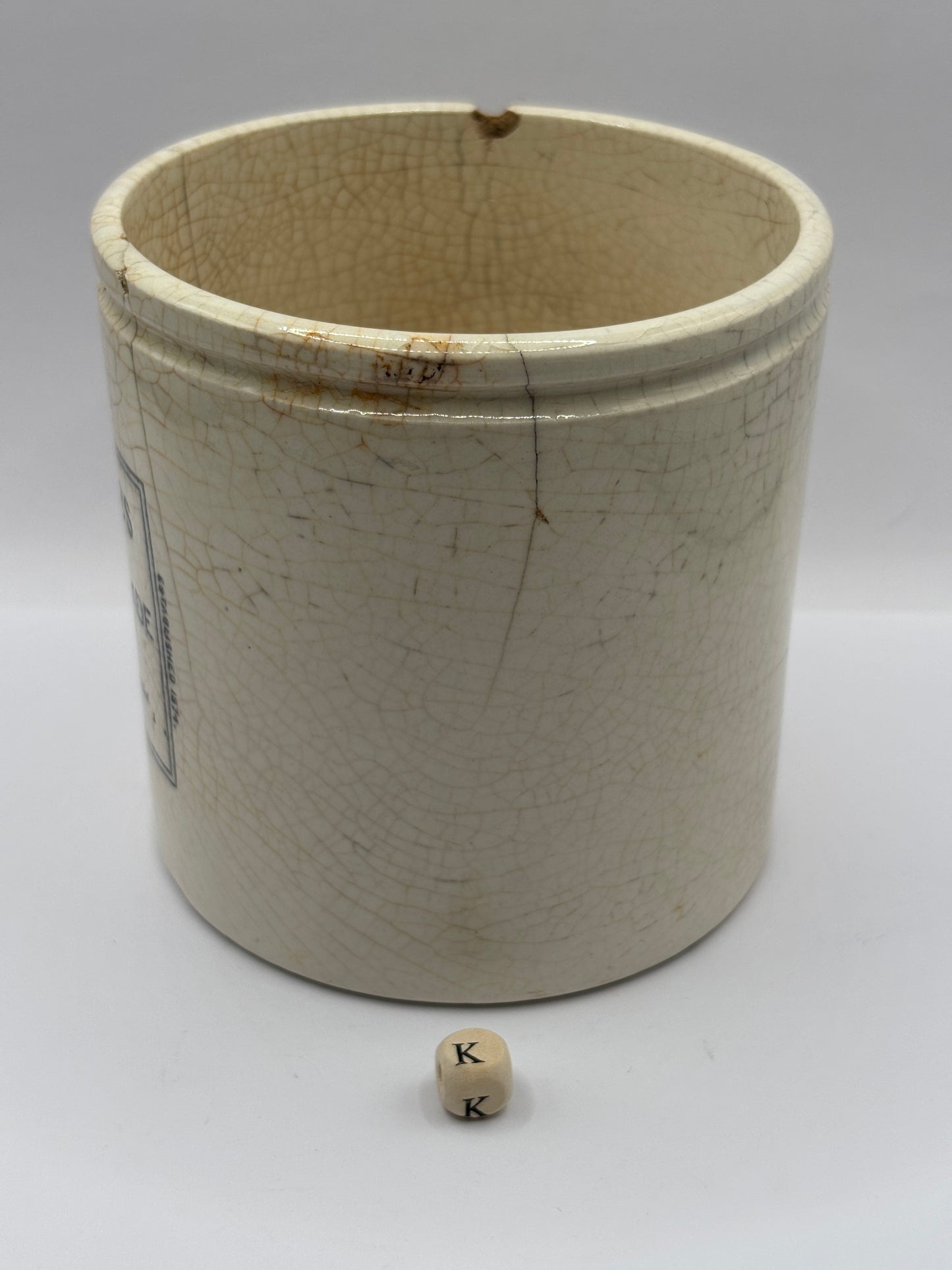 Old 2lb Frank Cooper marmalade jar. Damaged