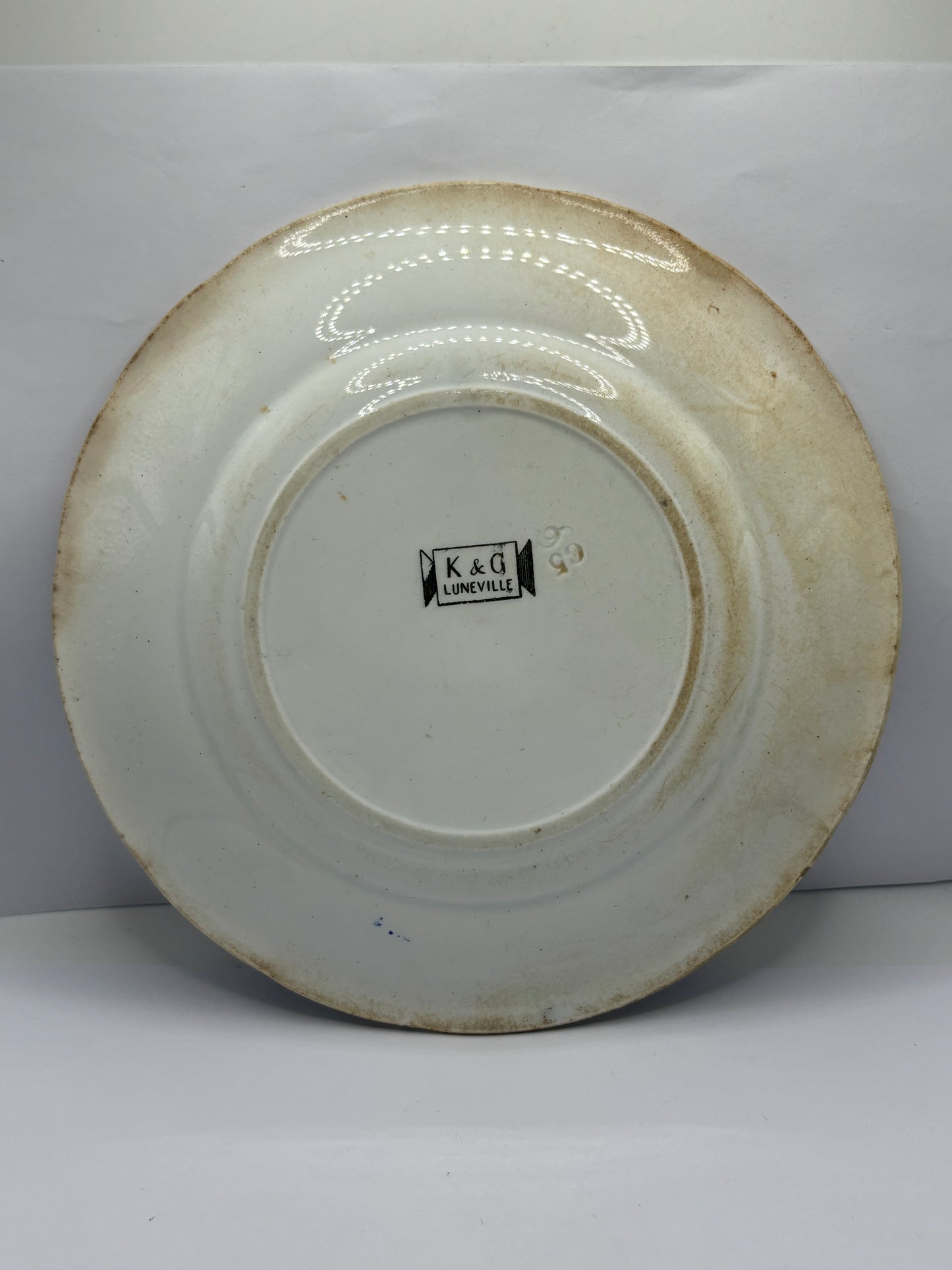 Antique french porcelain plate, mid 19th century