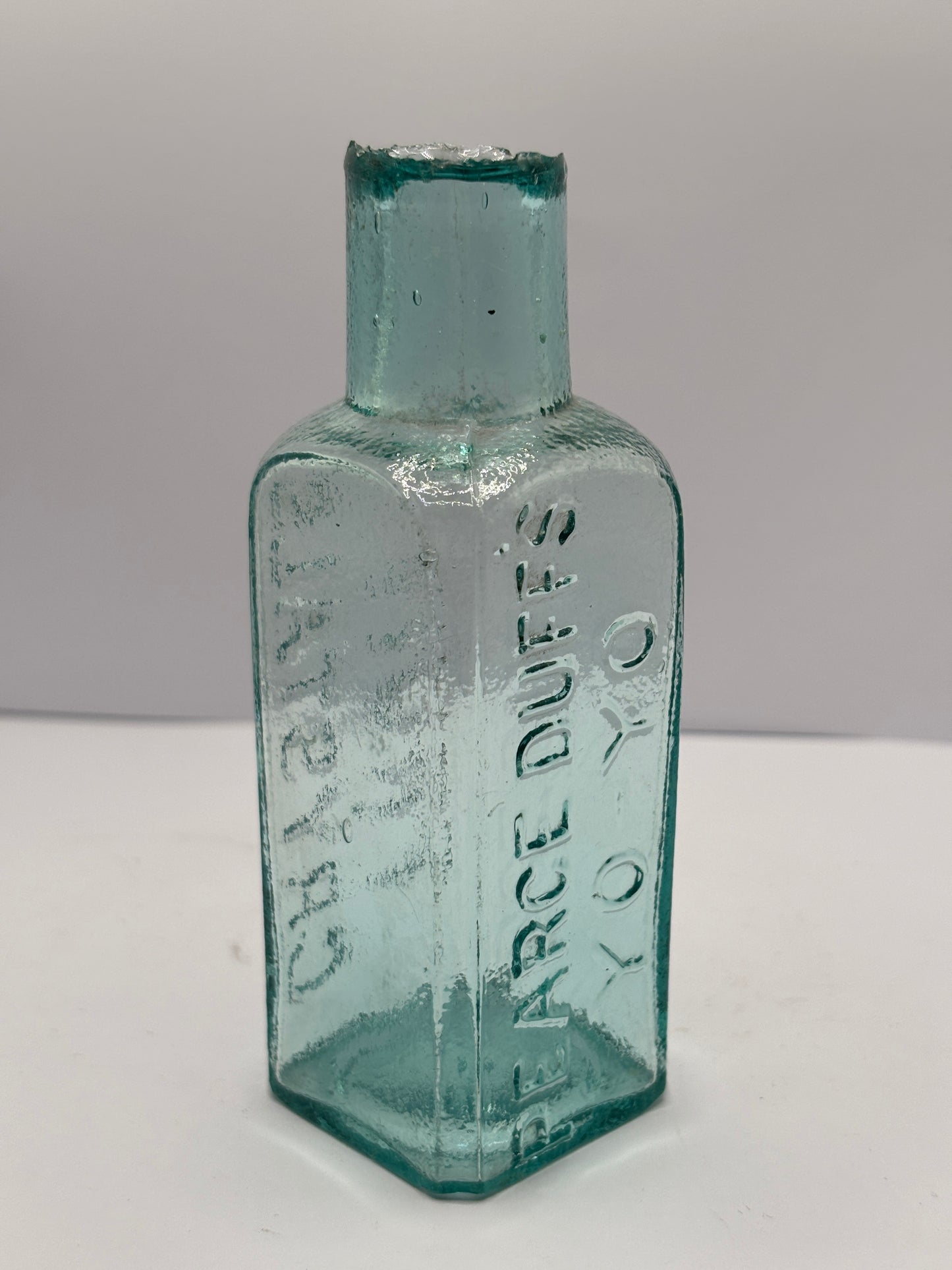 Old fruit crystals advertising bottle