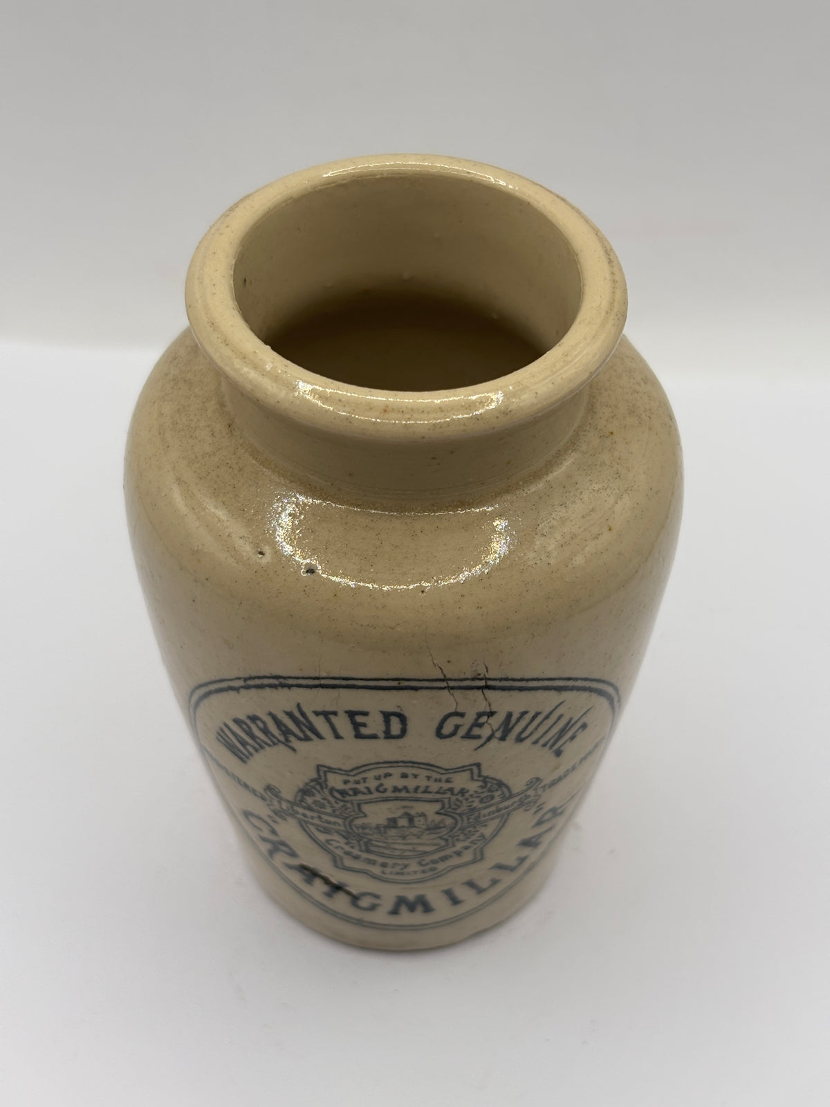 Old advertising cream pot, Craigmillar creamery company