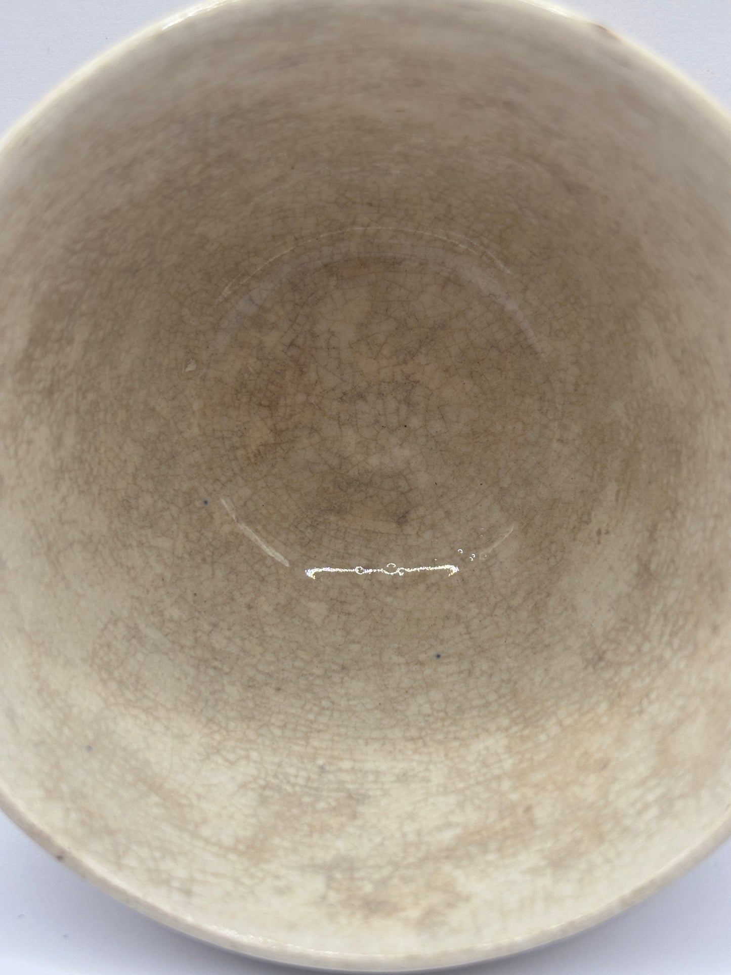 Old mini stained & crazed pudding bowl (G)