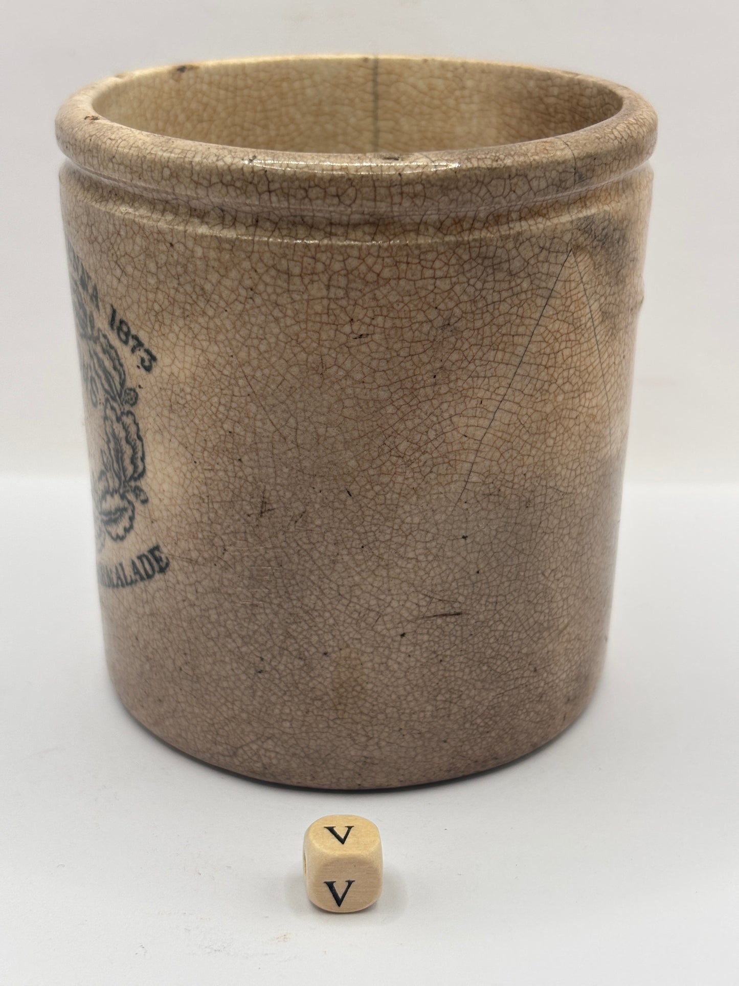 Old 1lb James Keiller Dundee marmalade jar (v) hairlines