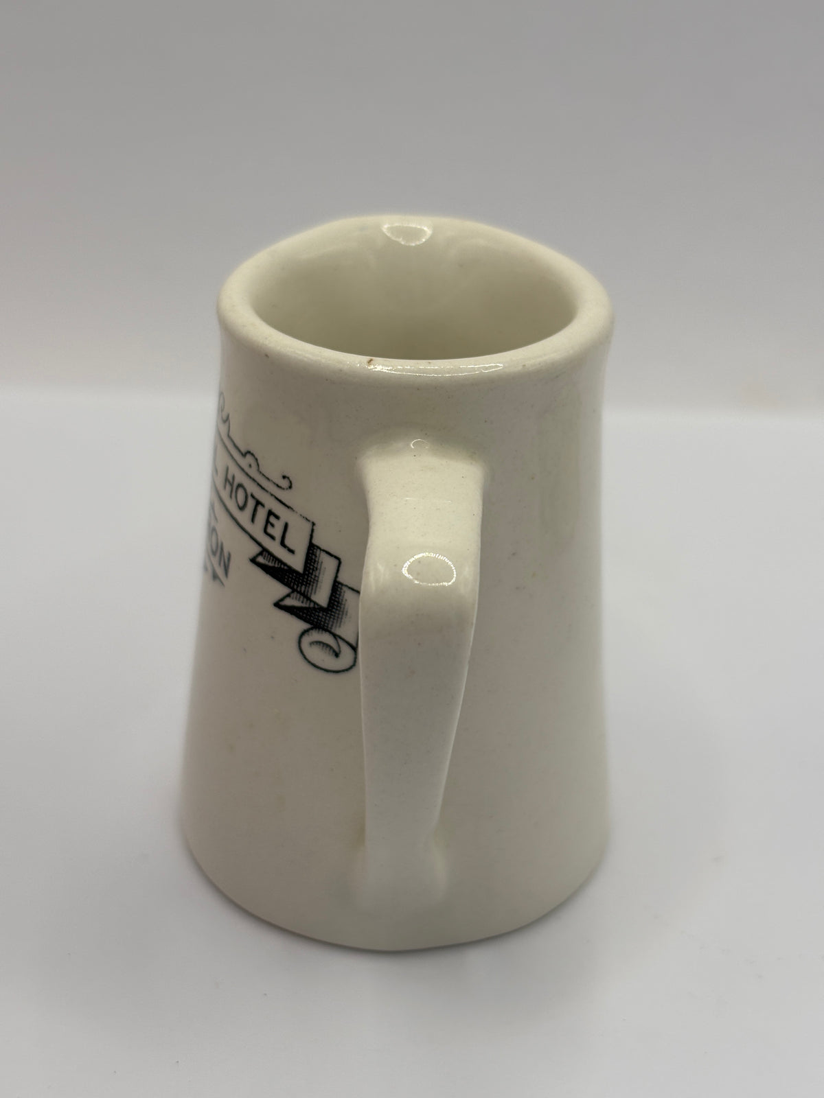 Old advertising creamer jug, Commercial hotel
