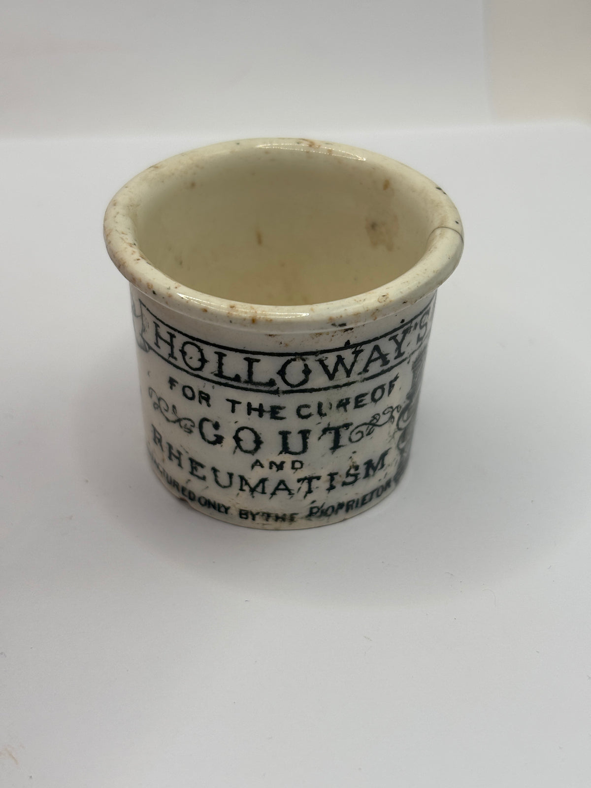 Old advertising ointment pot, Holloways ointment