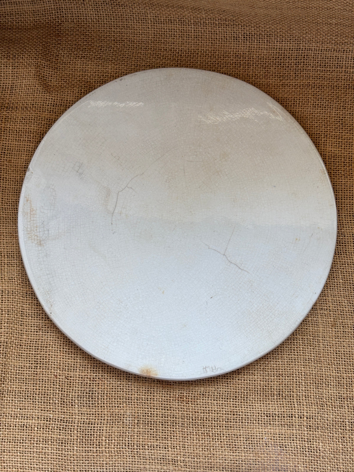 Old ironstone advertising scale plate