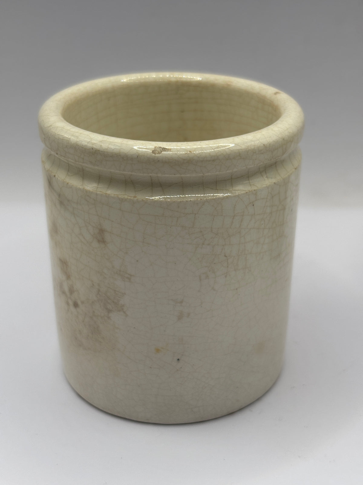 Old stoneware advertising jar, Sainsburys Bloater paste