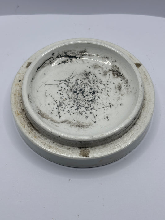 Old stoneware paint pallette